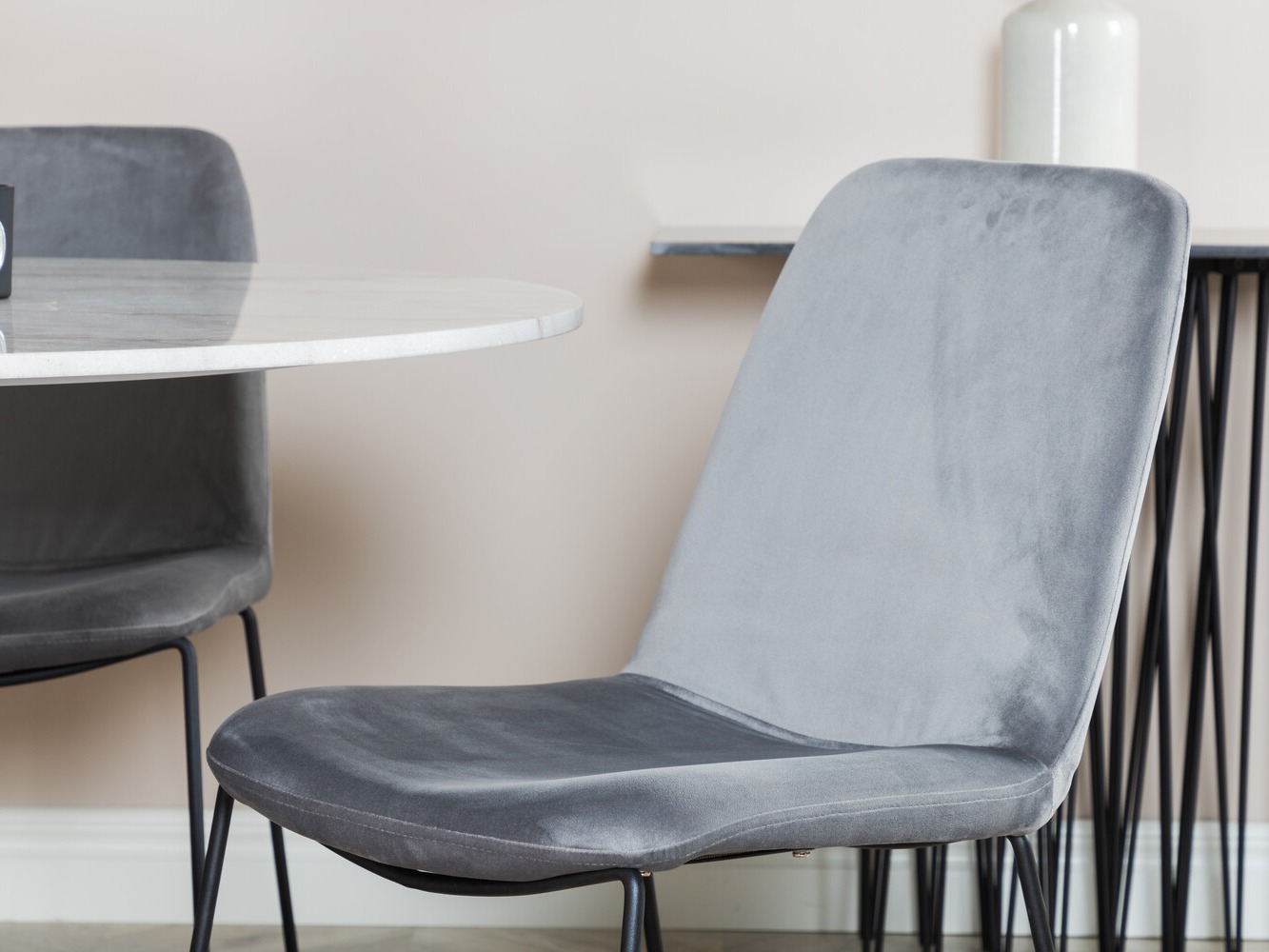 Set sala da pranzo Dallas 2601 (Grigio + Nero)