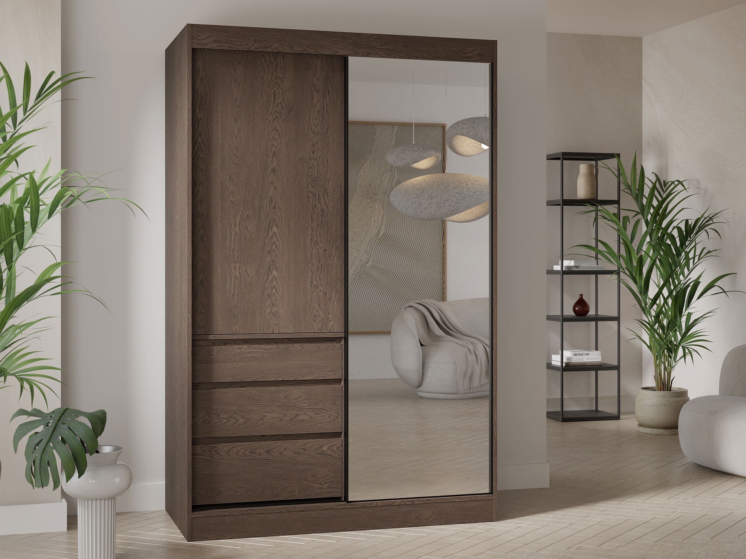 Armadio Toledo 115 (Legno scuro)