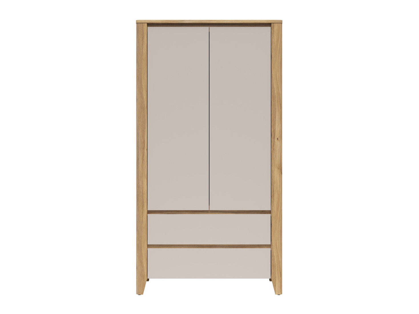Armadio Talduno 103 (Rovere chiaro + Cachemire)