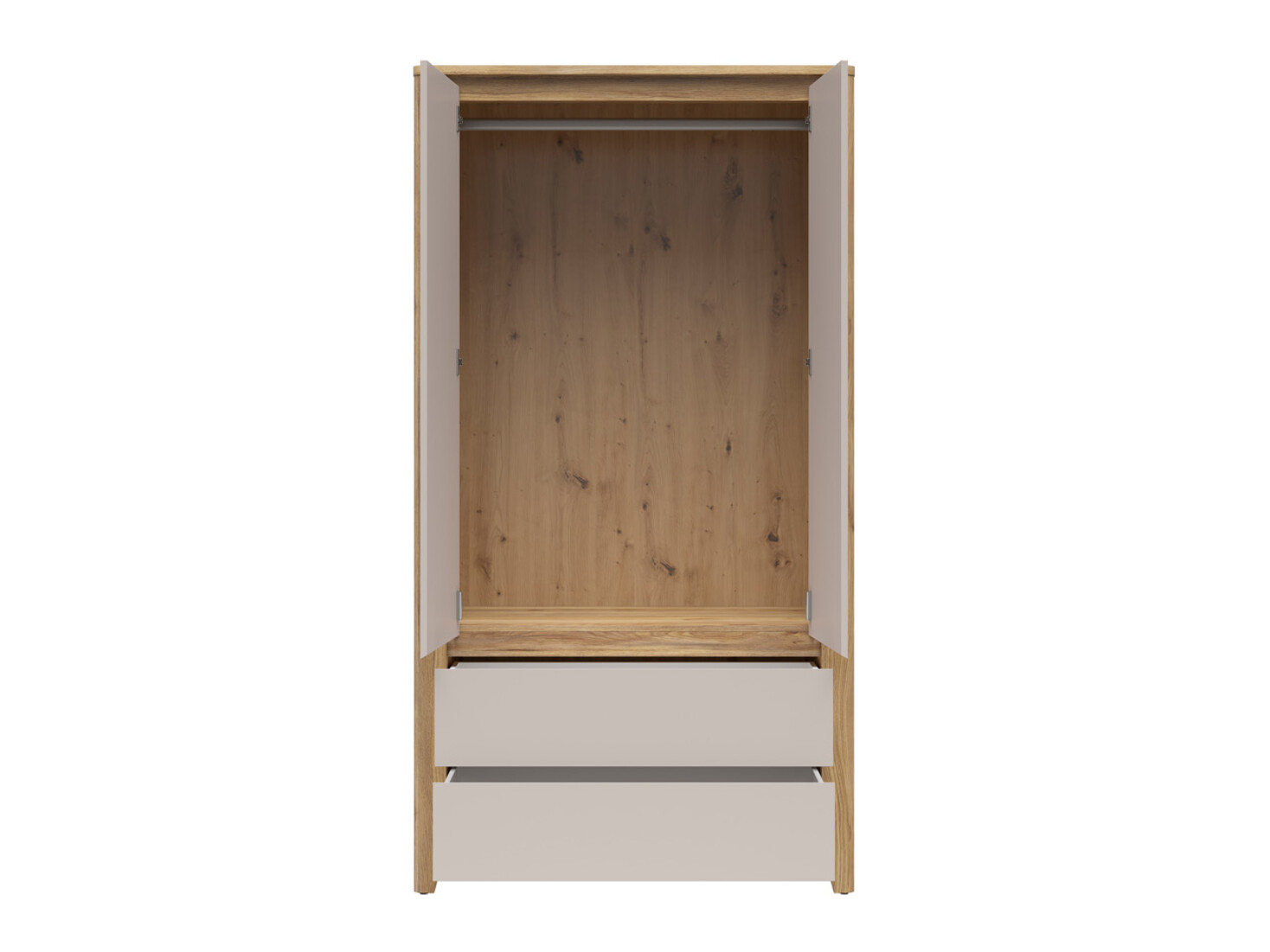 Armadio Talduno 103 (Rovere chiaro + Cachemire)