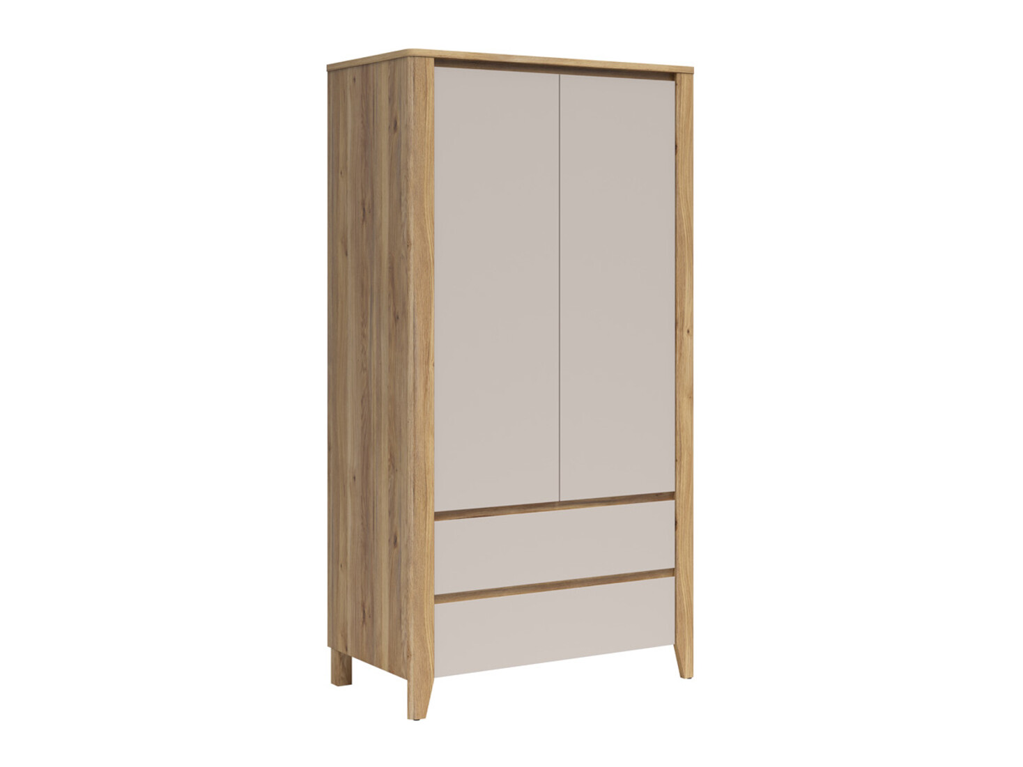 Armadio Talduno 103 (Rovere chiaro + Cachemire)