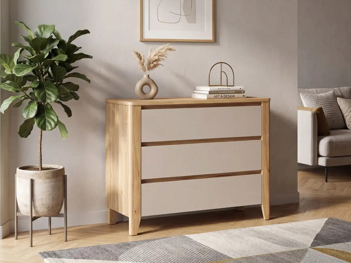 Cassettiera Talduno 102 (Rovere chiaro + Cachemire)