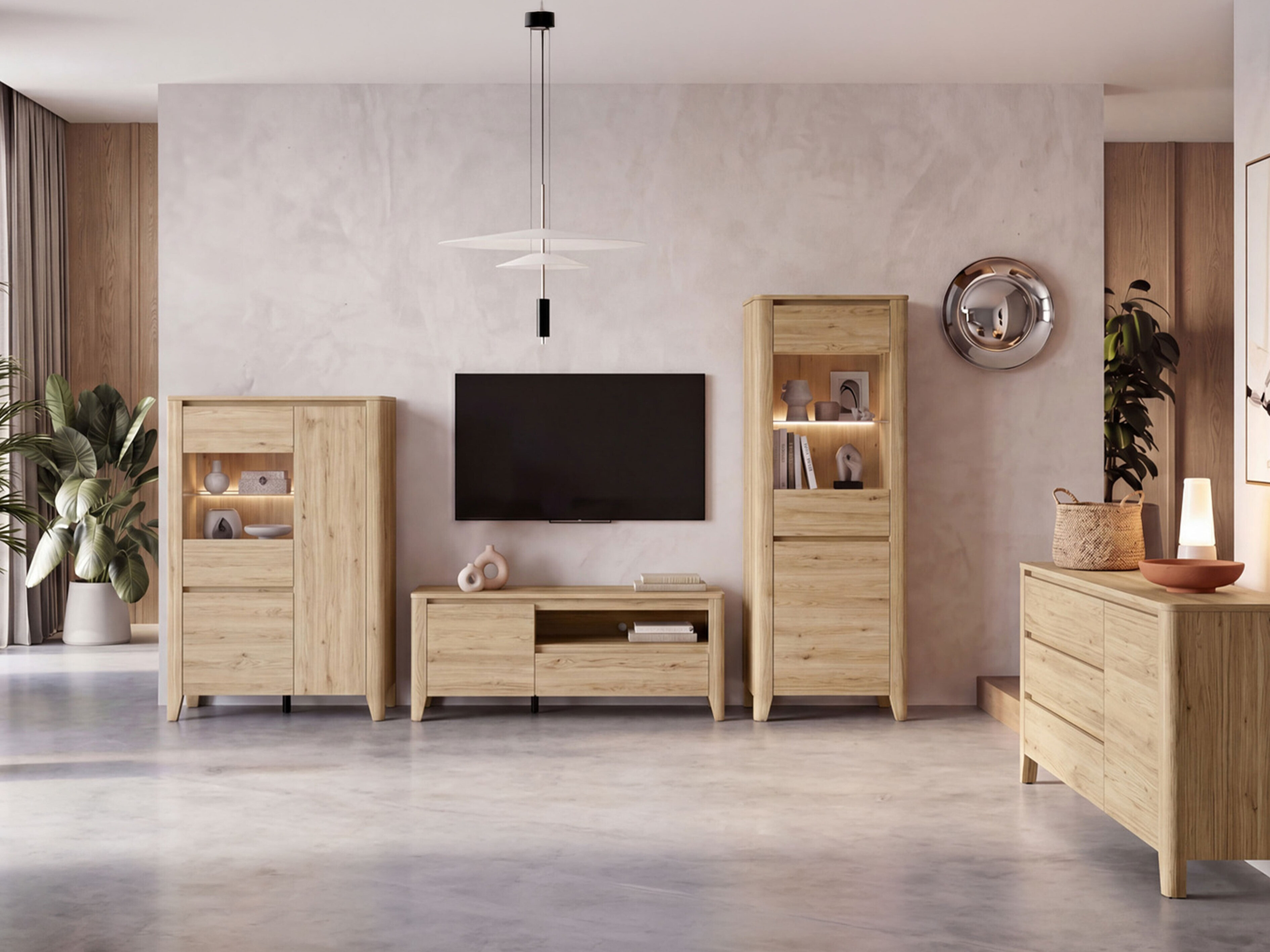 Parete attrezzata Talduno 108 (Rovere chiaro)