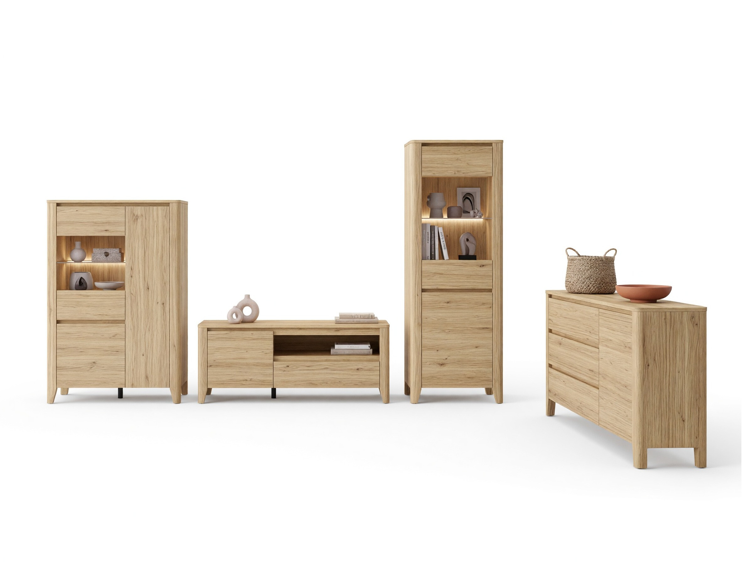 Parete attrezzata Talduno 108 (Rovere chiaro)