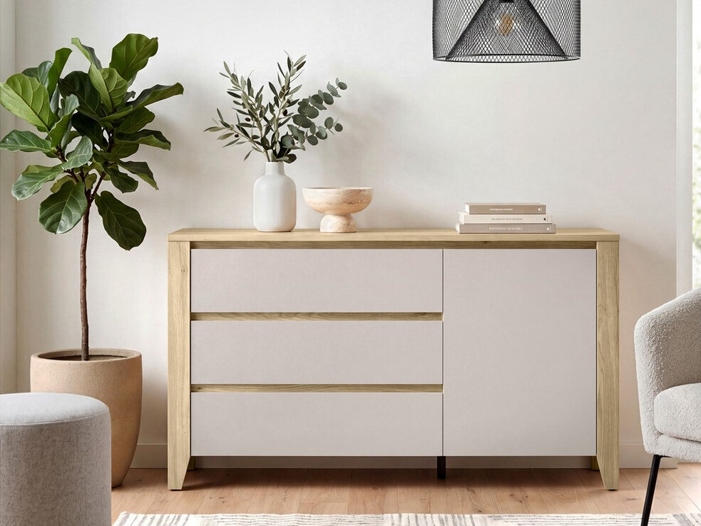 Cassettiera Talduno 105 (Rovere chiaro + Cachemire)