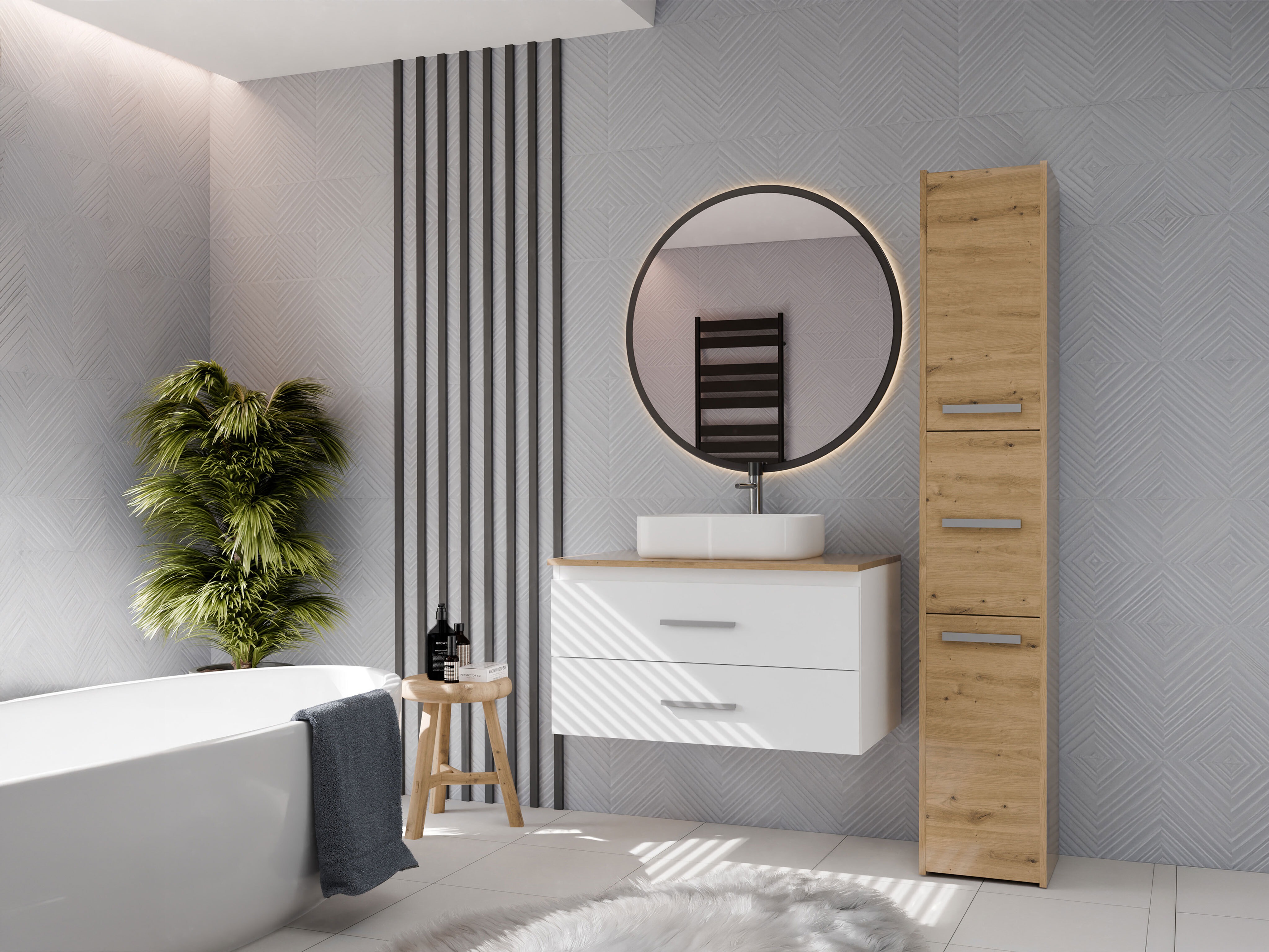 Comodino da bagno per lavandino SL5764