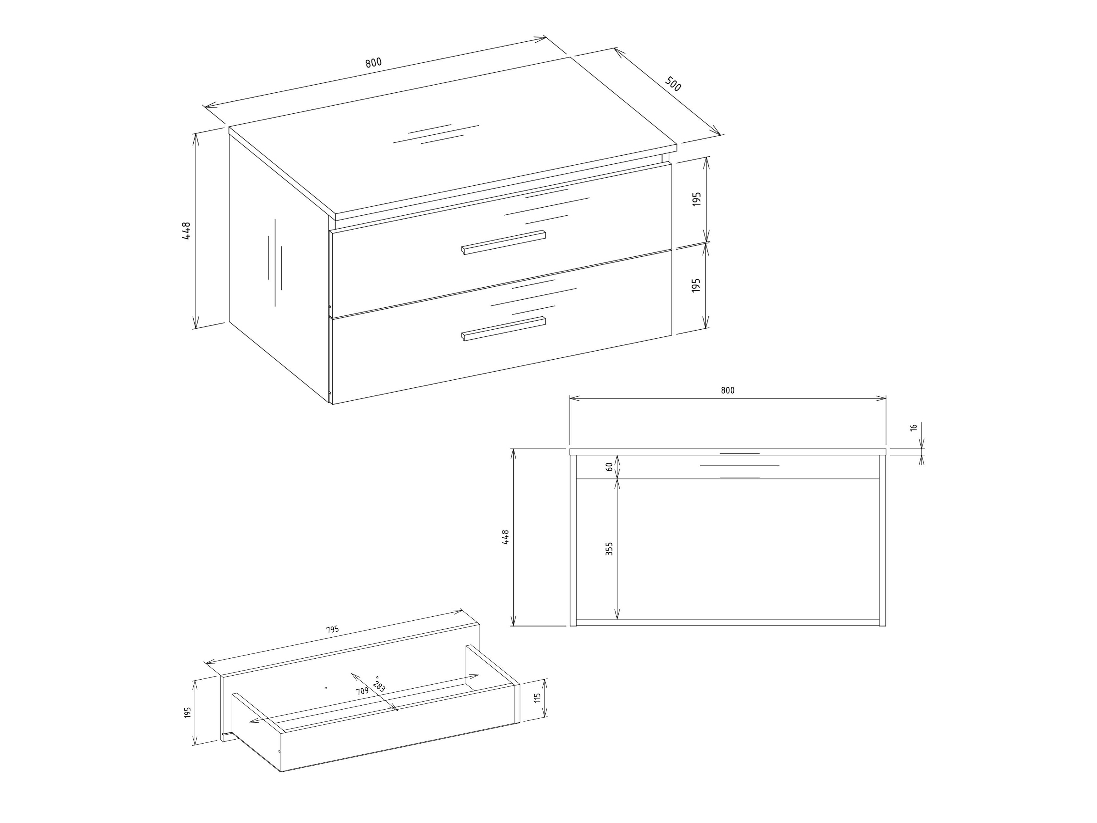 Comodino da bagno per lavandino SL5764