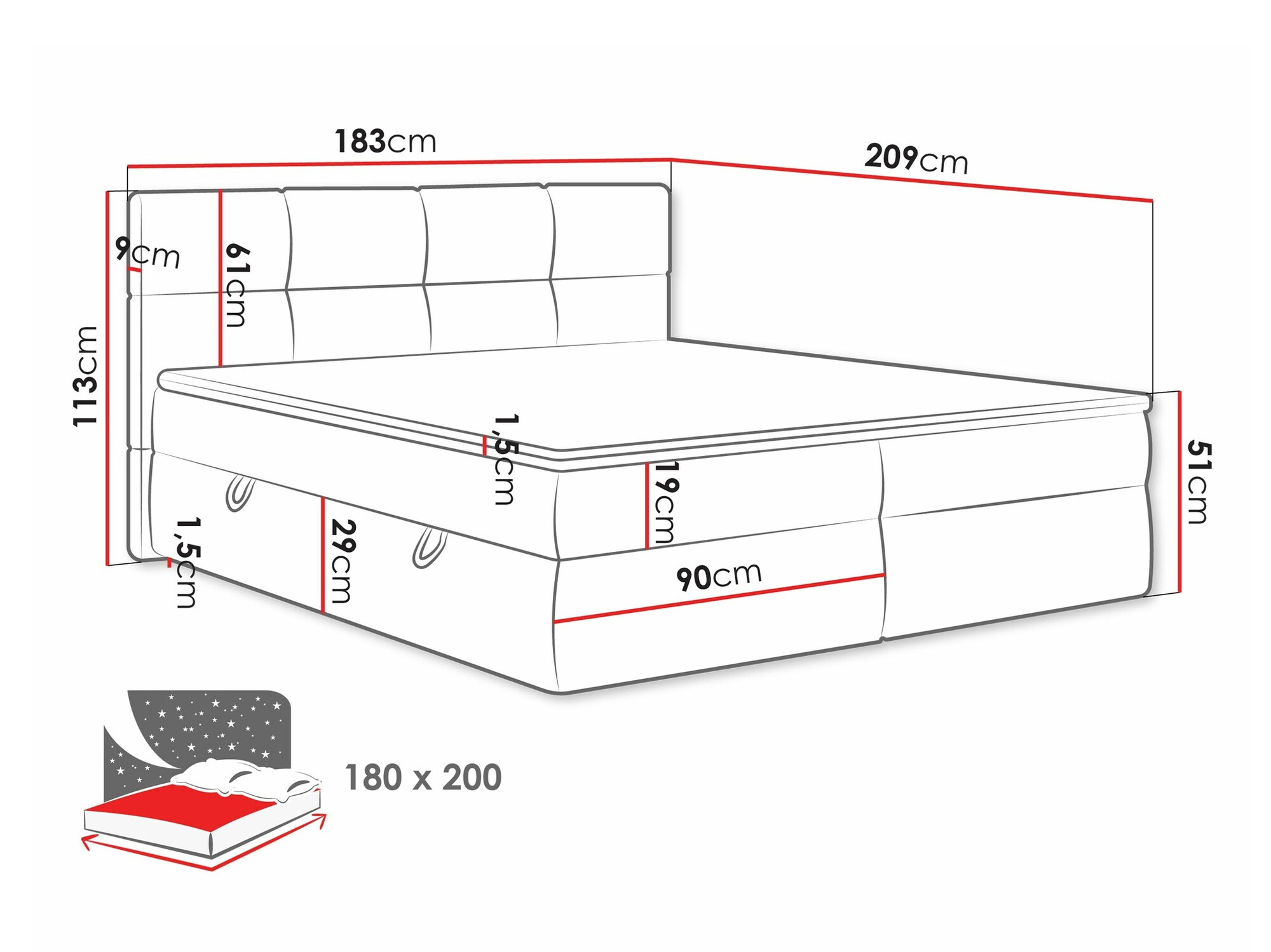 Letto continentale SL5758