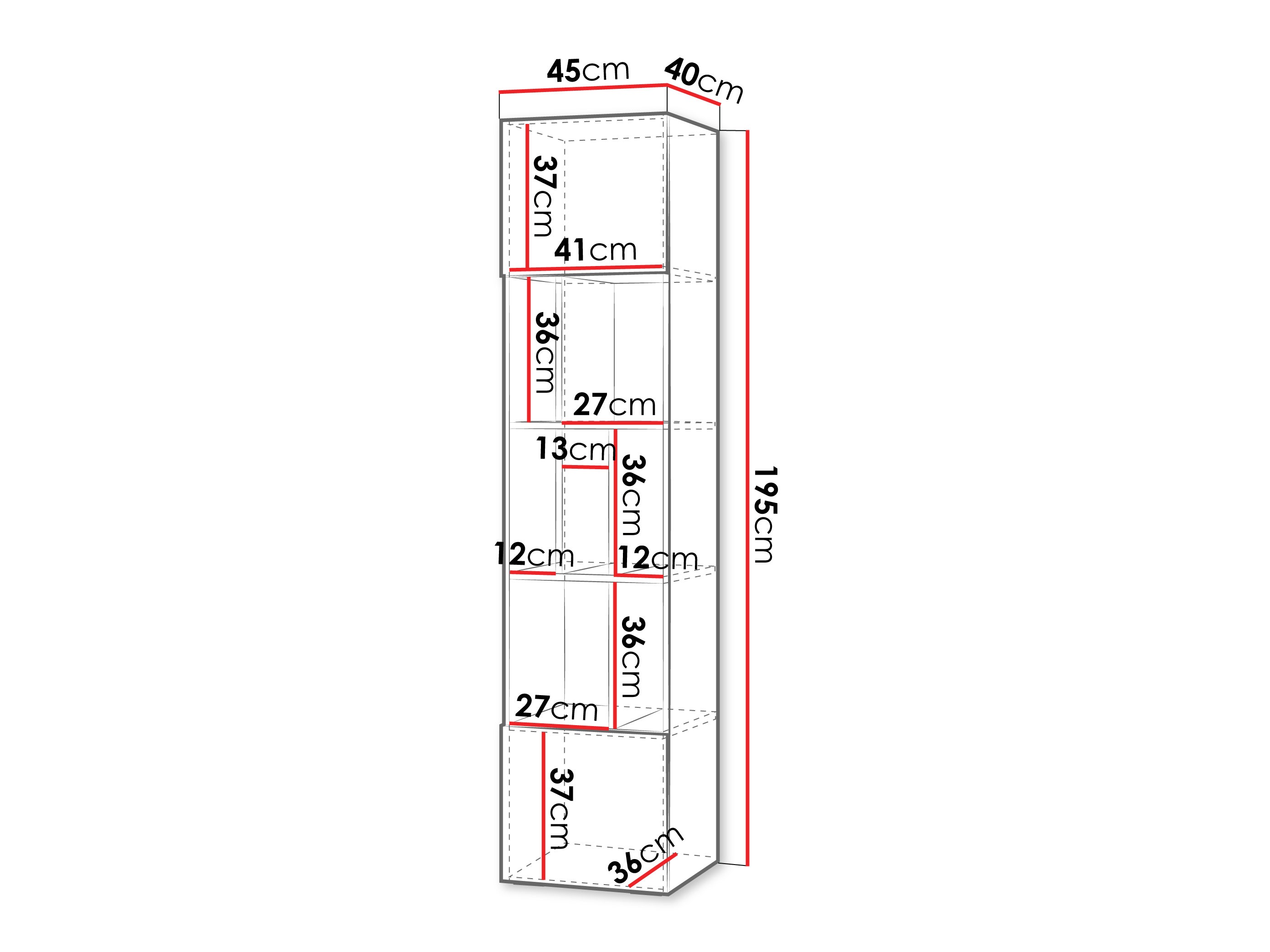 Scaffale Etruva 103 (Quercia)