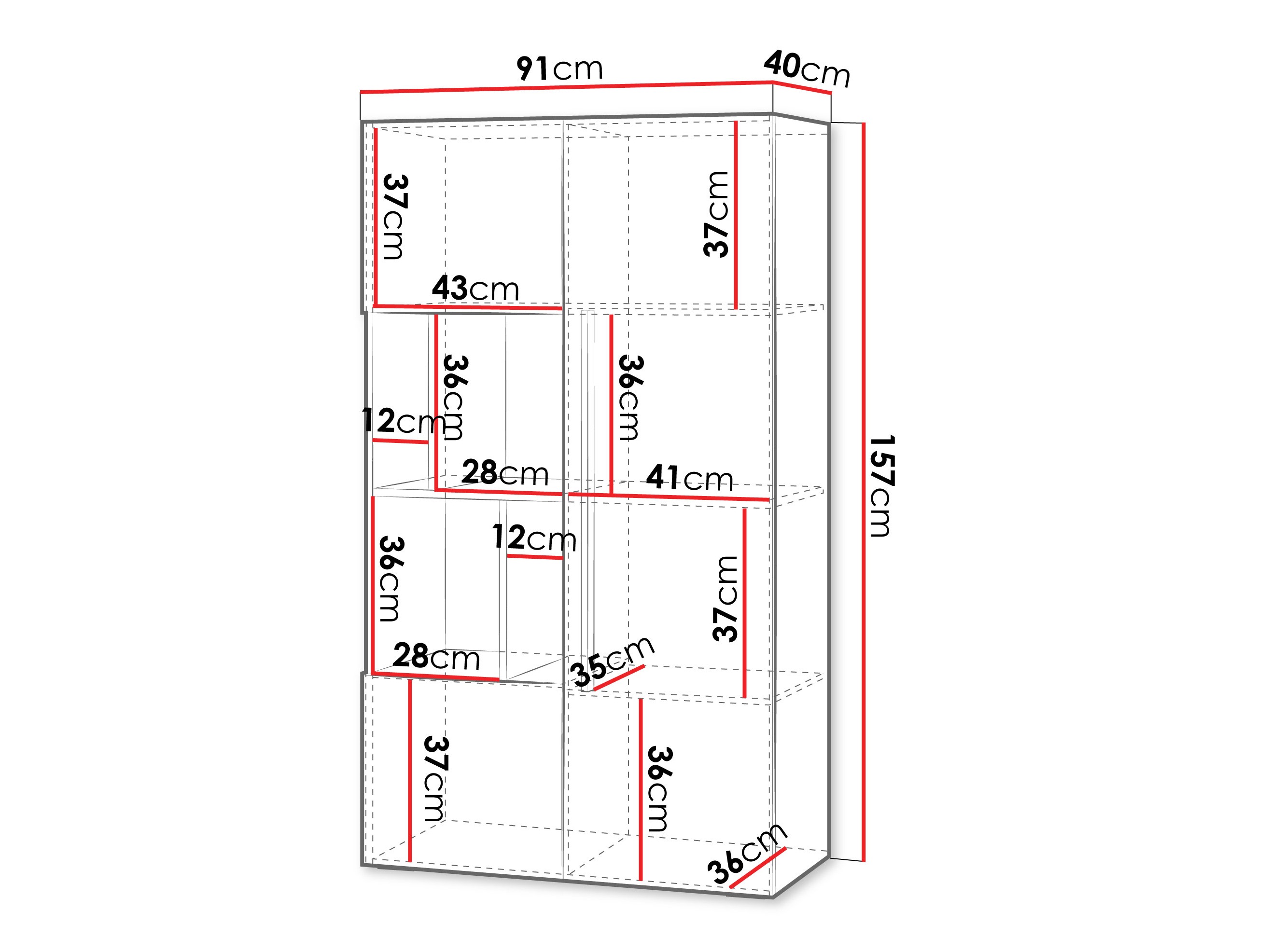 Scaffale Etruva 104 (Cachemire + Blu)