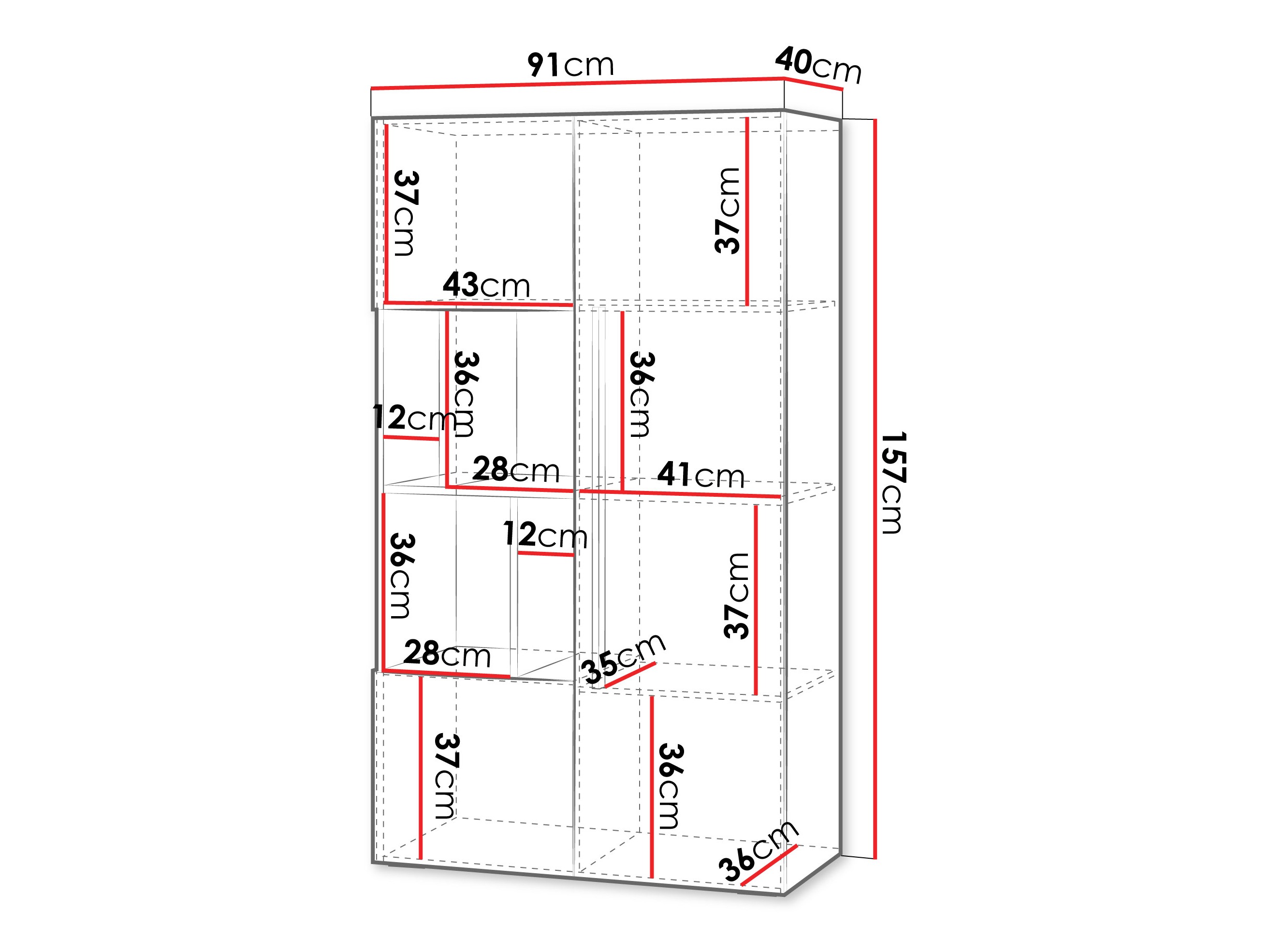 Scaffale Etruva 104 (Cachemire + Quercia)