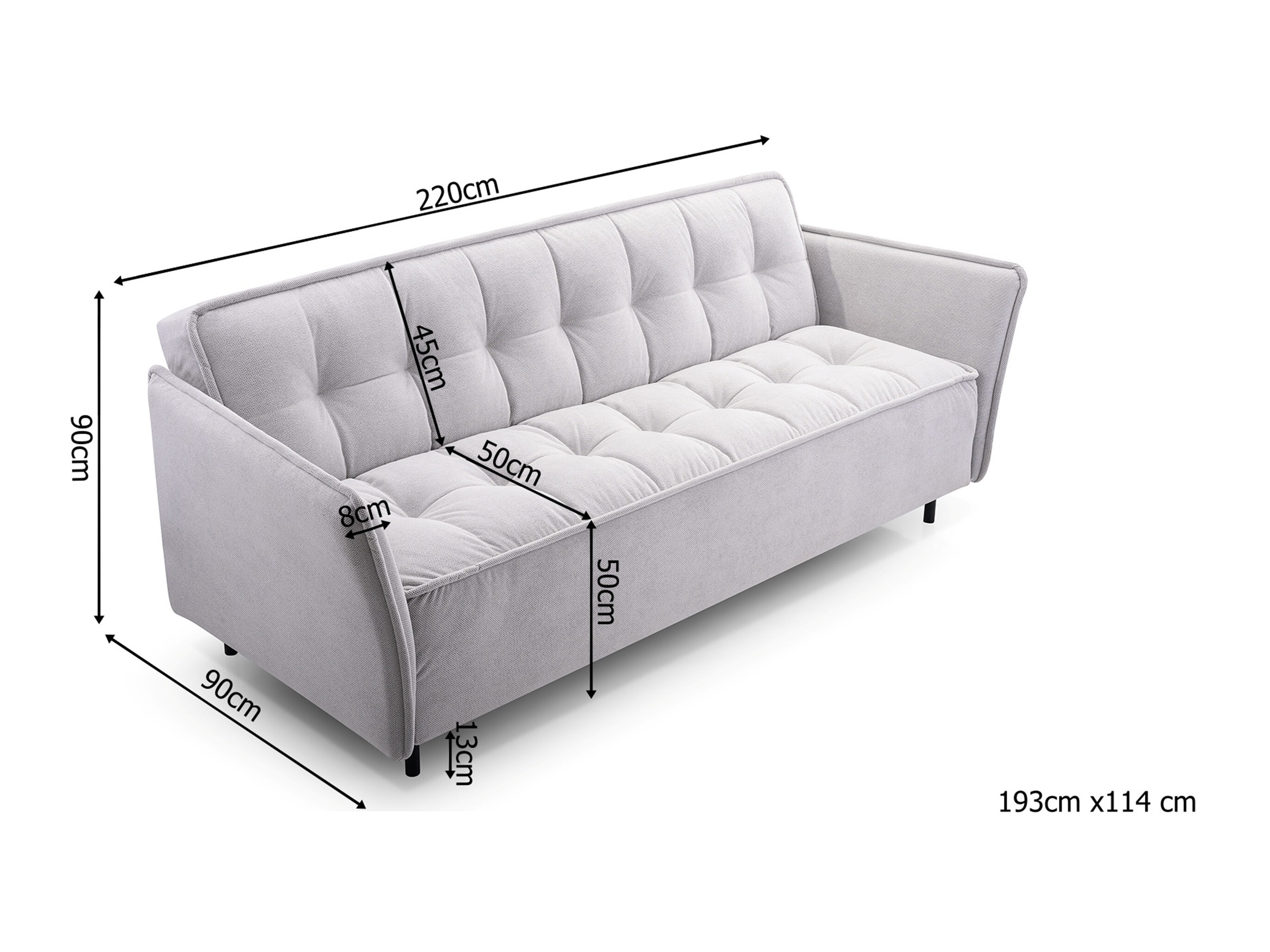 Divano letto Lufkin 130 (Curio 55)