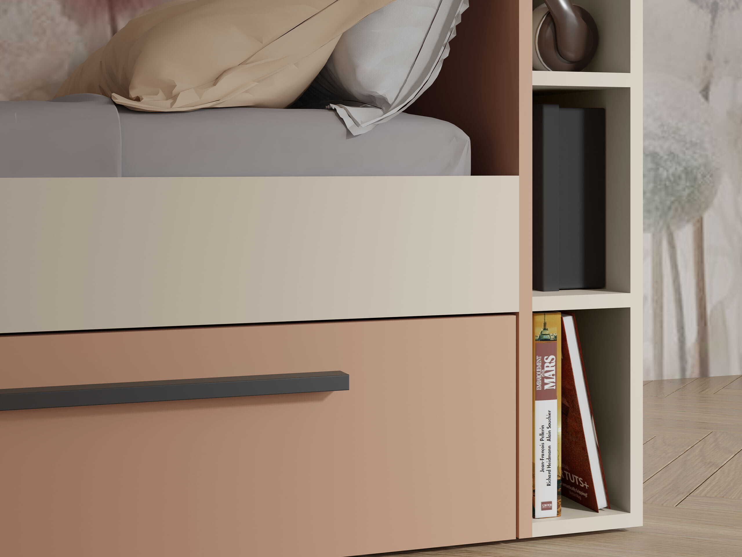 Letto Etruva 110 (Cachemire + Fucsia)