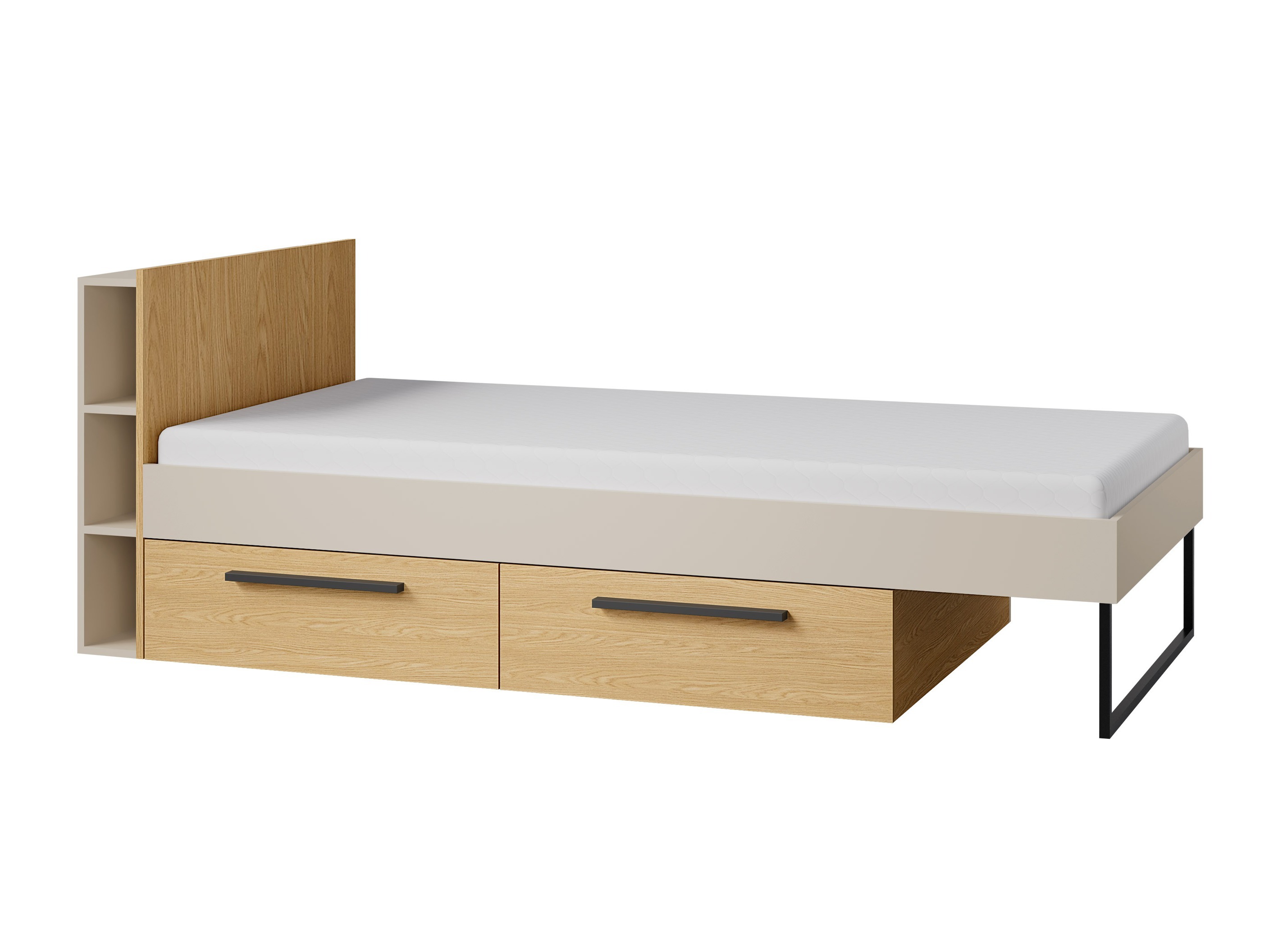 Letto Etruva 110 (Cachemire + Quercia)