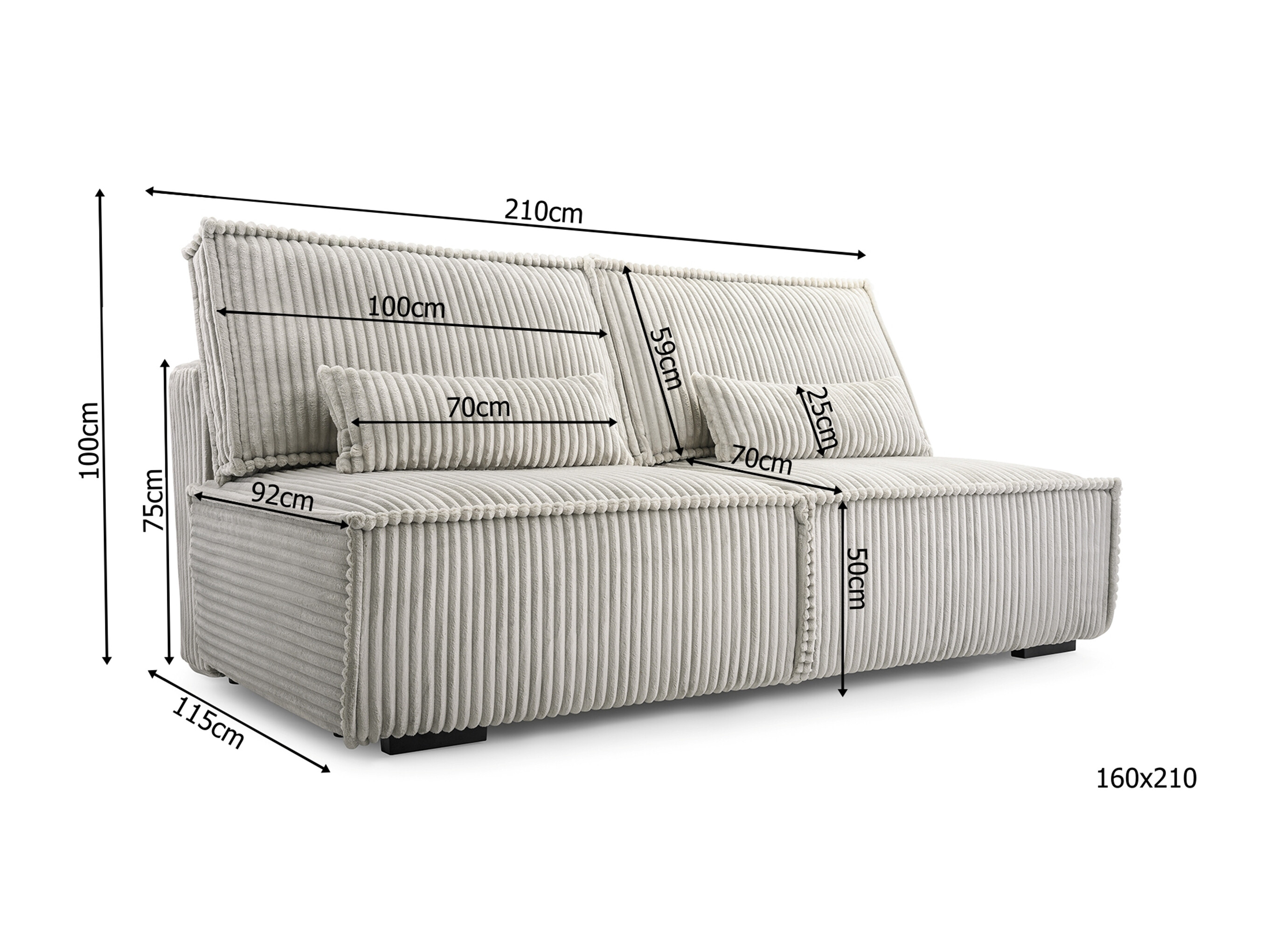 Divano letto Lufkin 147 (Tilia 86)