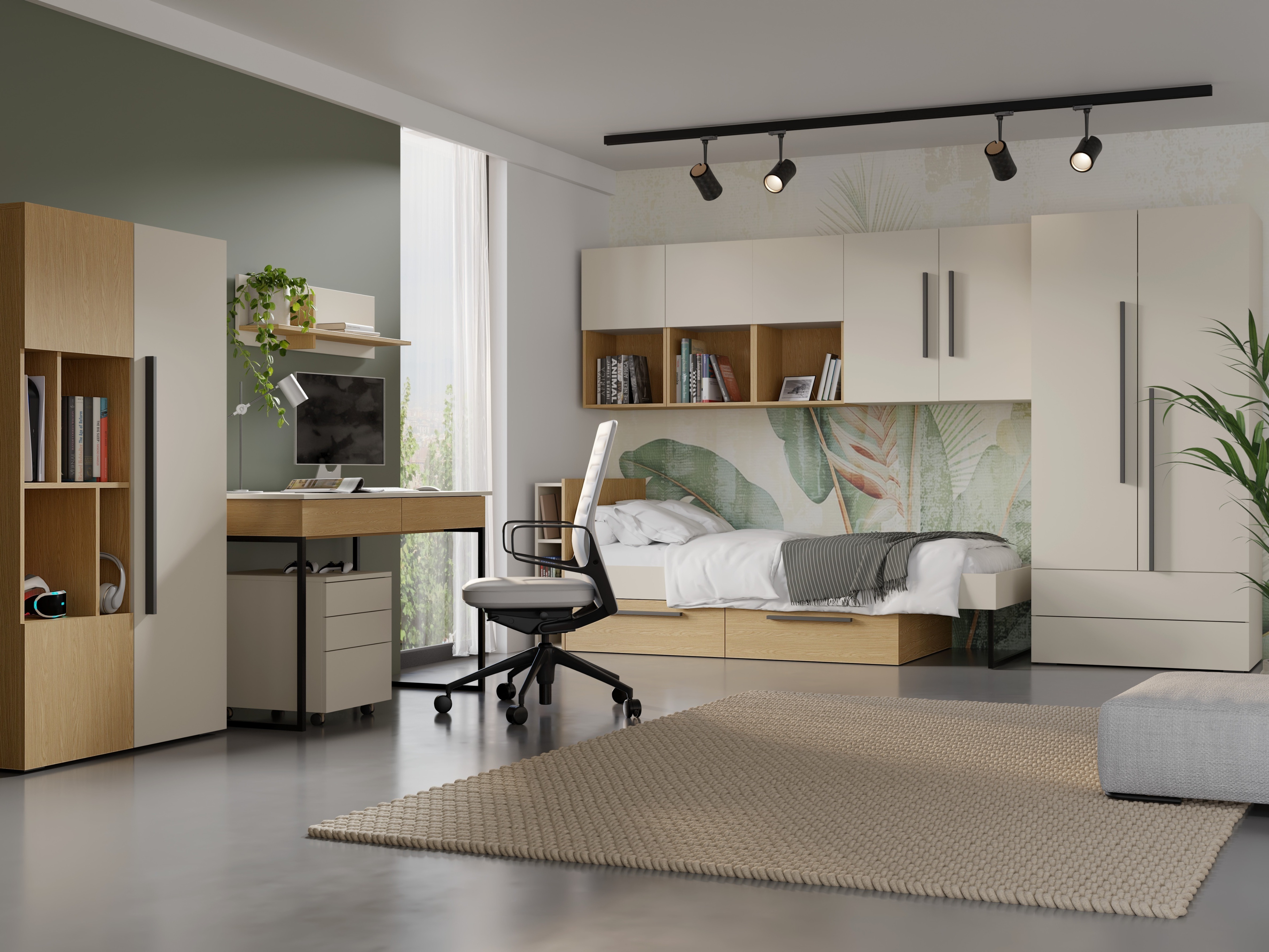 Letto Etruva 110 (Cachemire + Quercia)