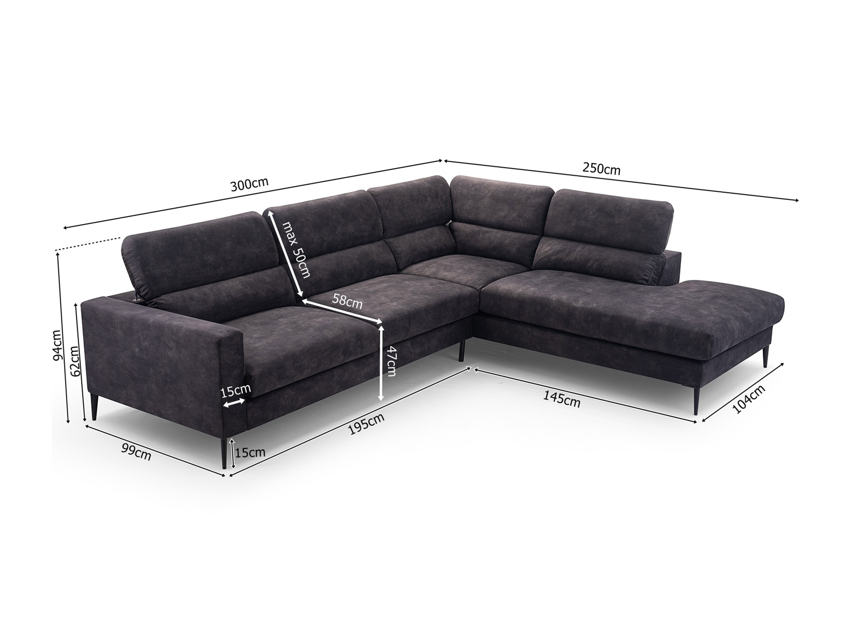 Divano angolare Lufkin 151 (Lincoln 86)