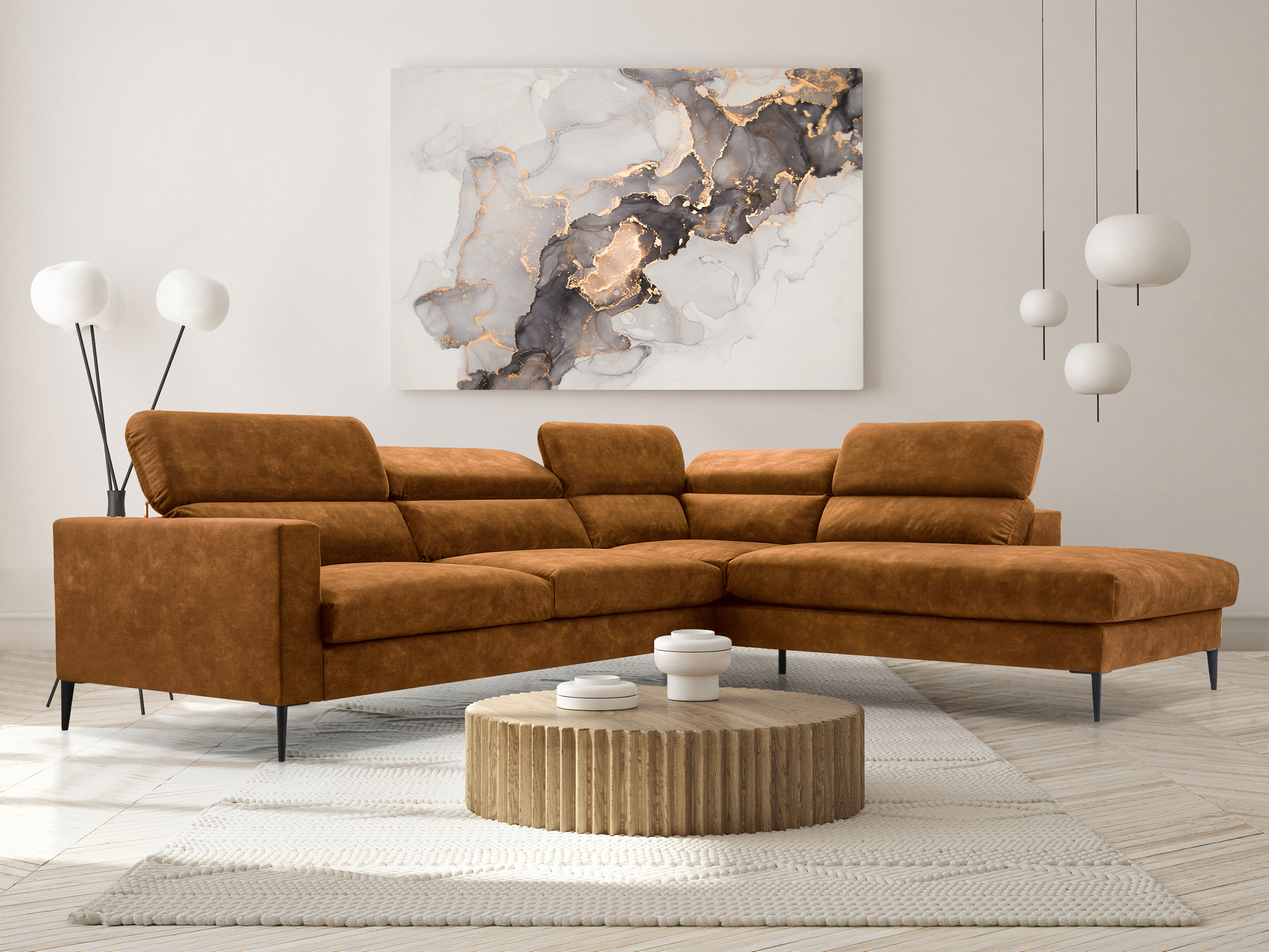 Divano angolare Lufkin 151 (Palladium 09)