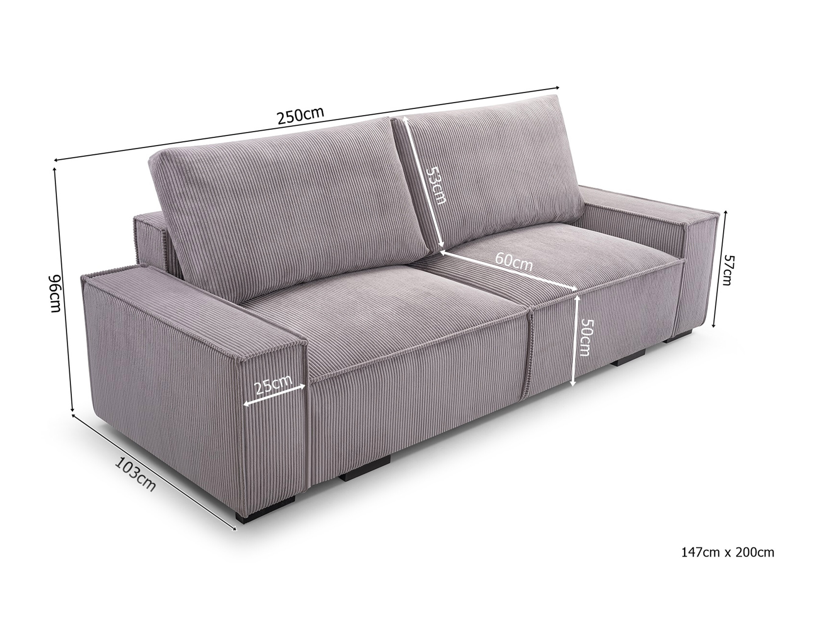 Divano letto Lufkin 156 (Lincoln 86)