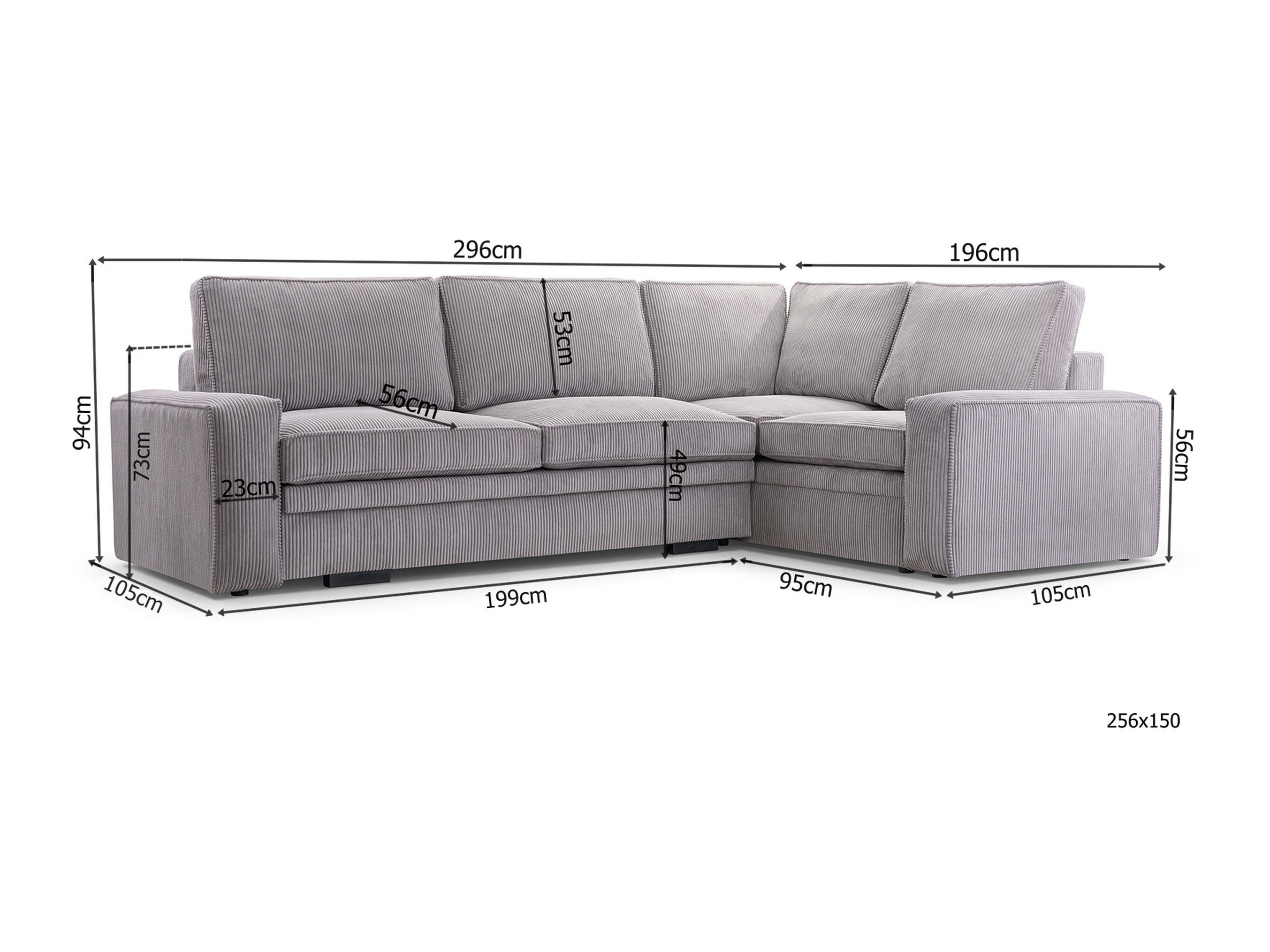 Divano angolare Lufkin 160 (Onega 03)