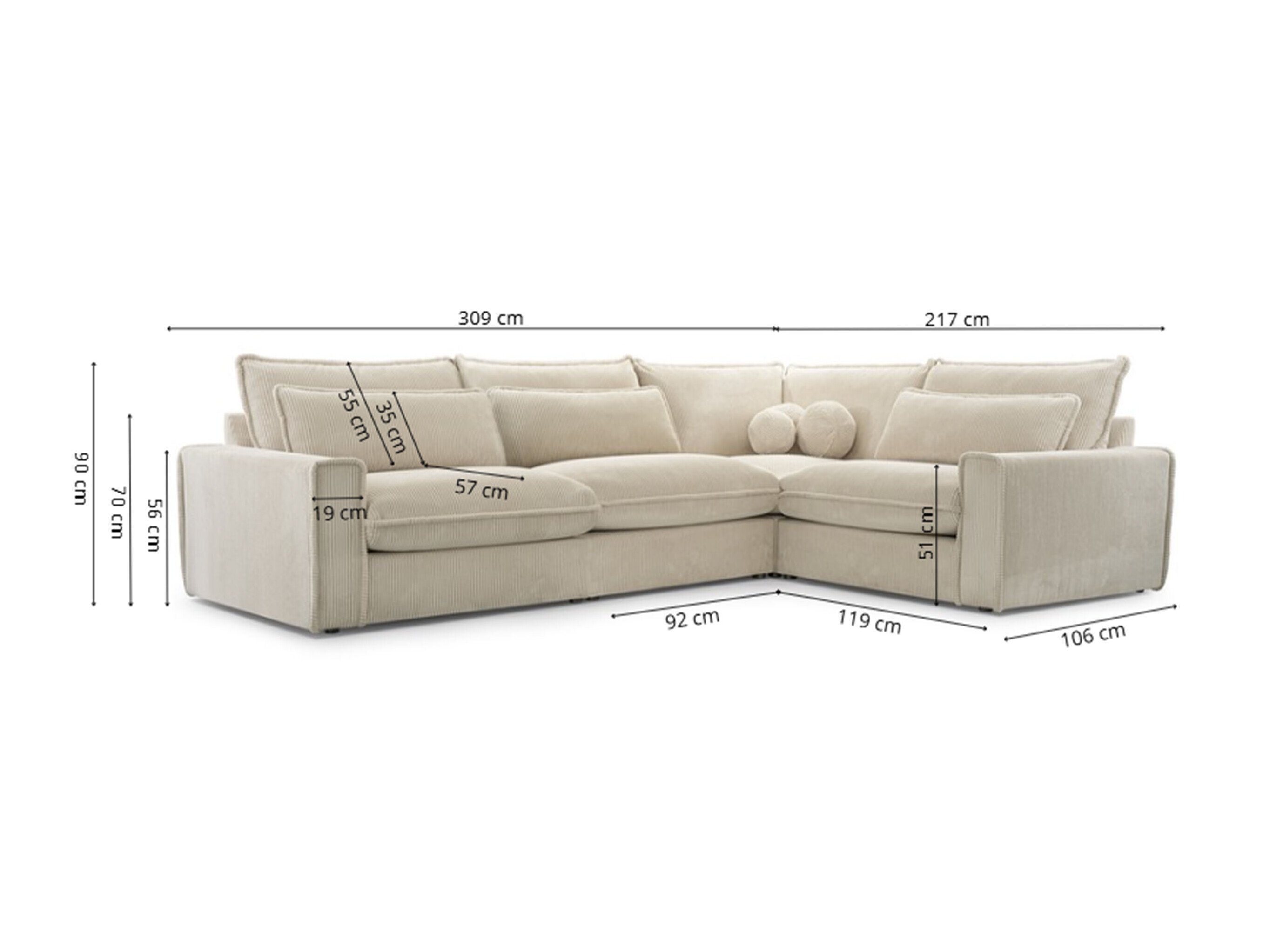 Divano angolare Lufkin 162 (Poso 02)