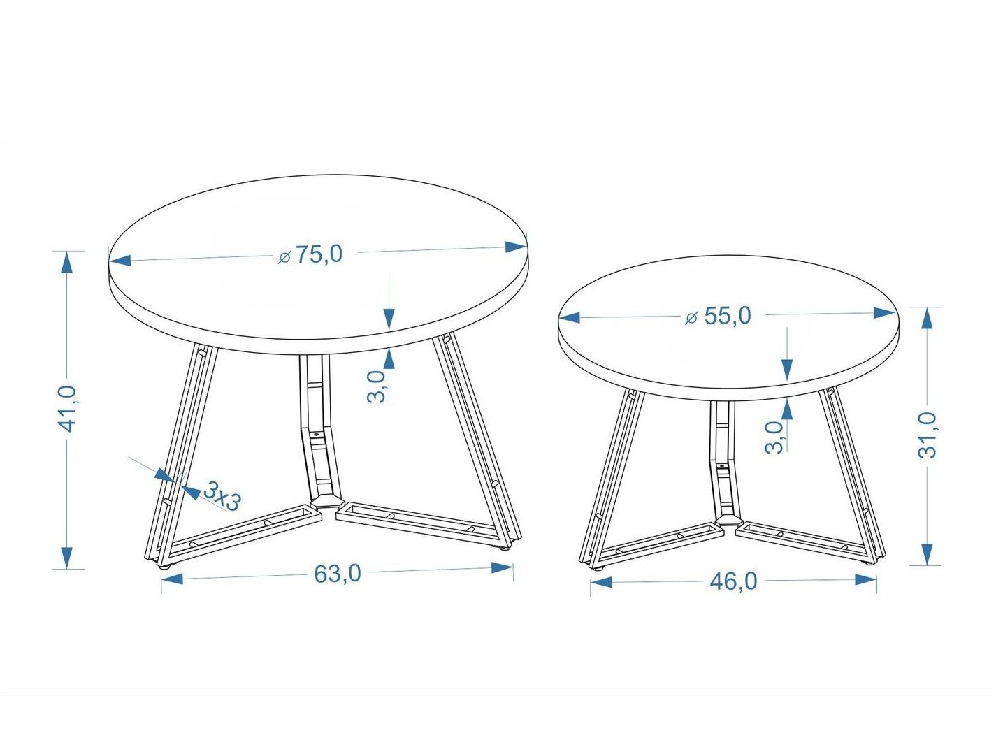 Set tavolino da caffè Houston 2184