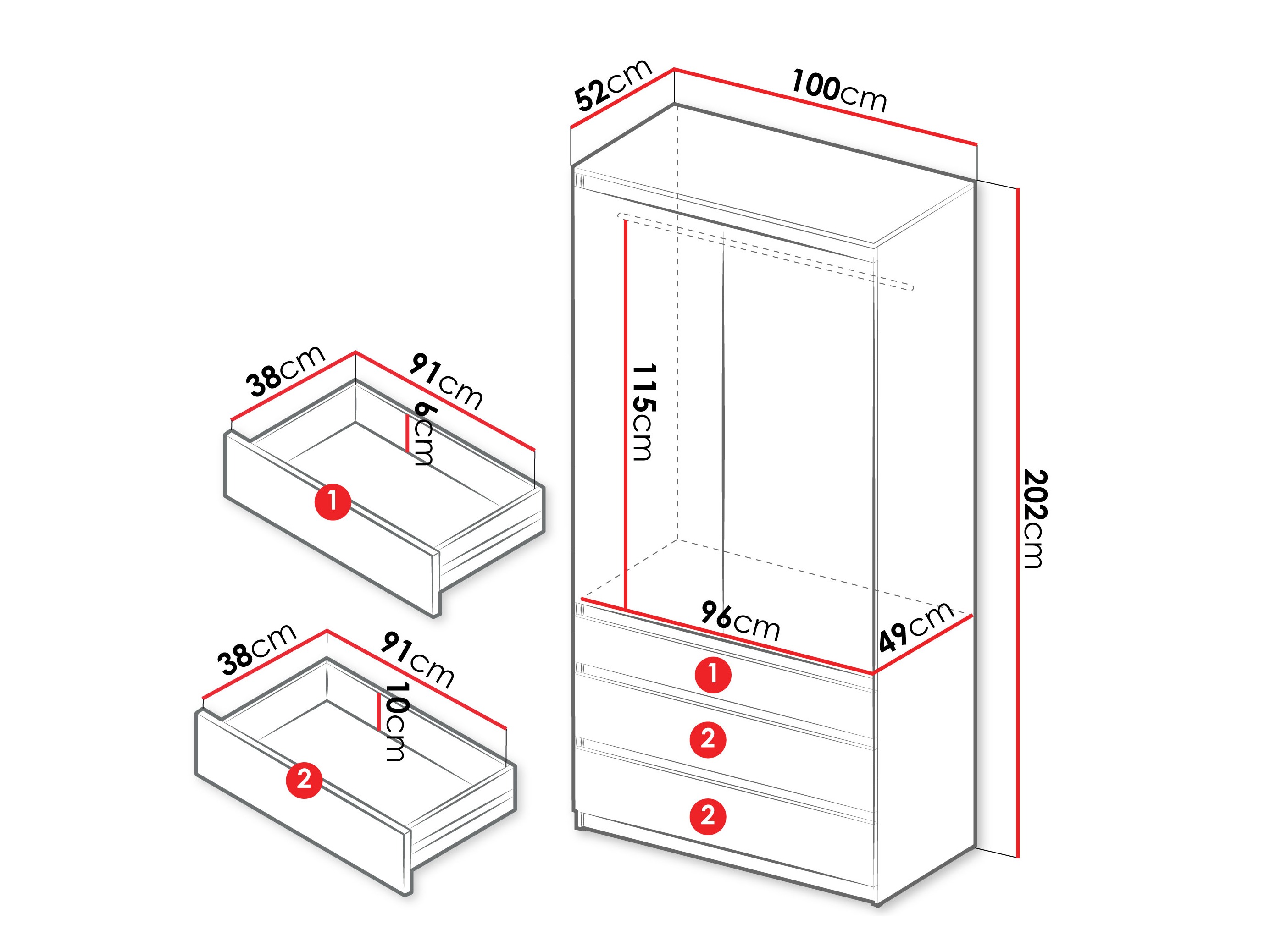 Armadio Comfivo Structor (Bianco)