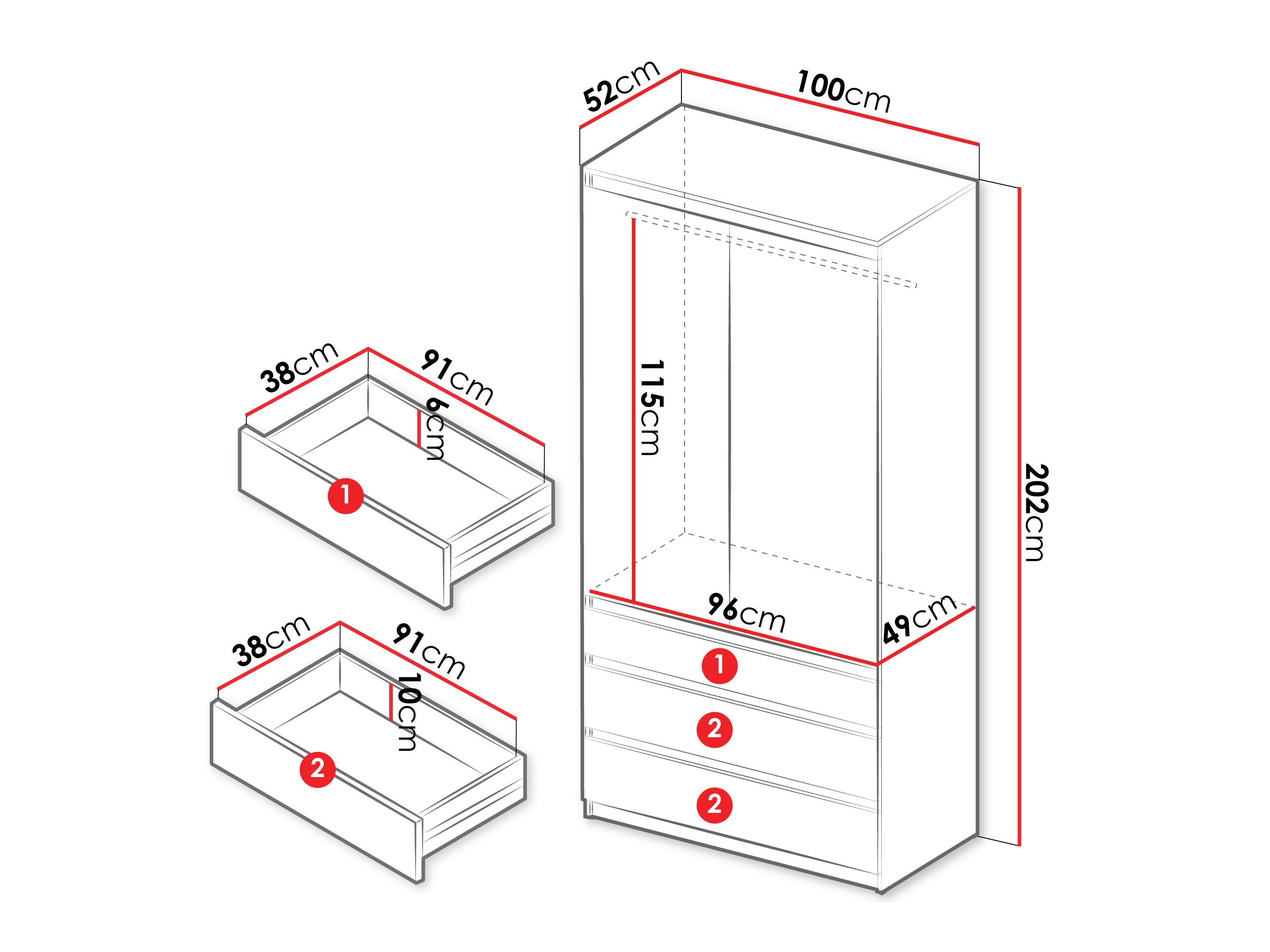 Armadio Comfivo Structor (Nero)