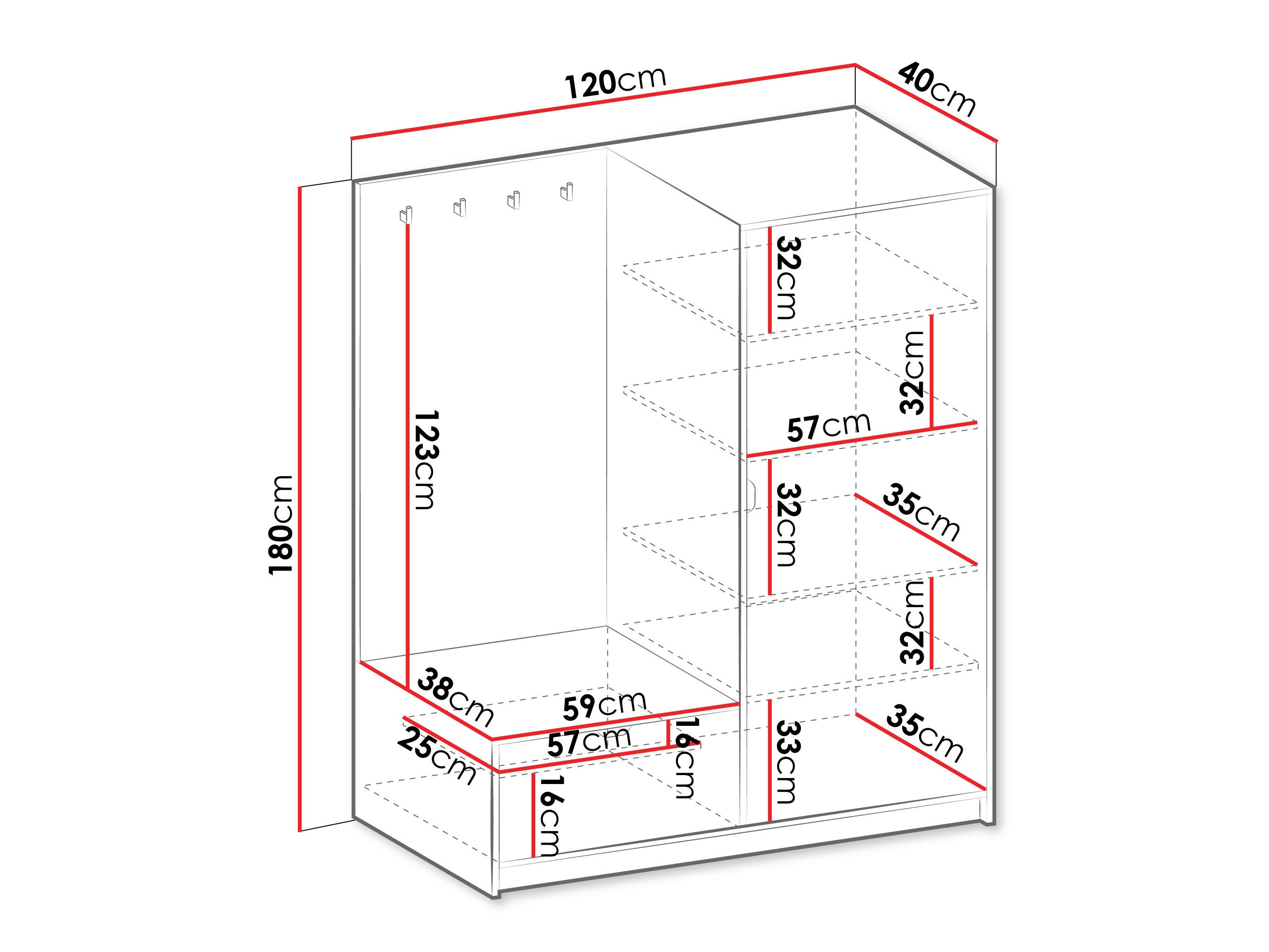 Set arredo da corridoio Comfivo Larmire 128 (Beige)