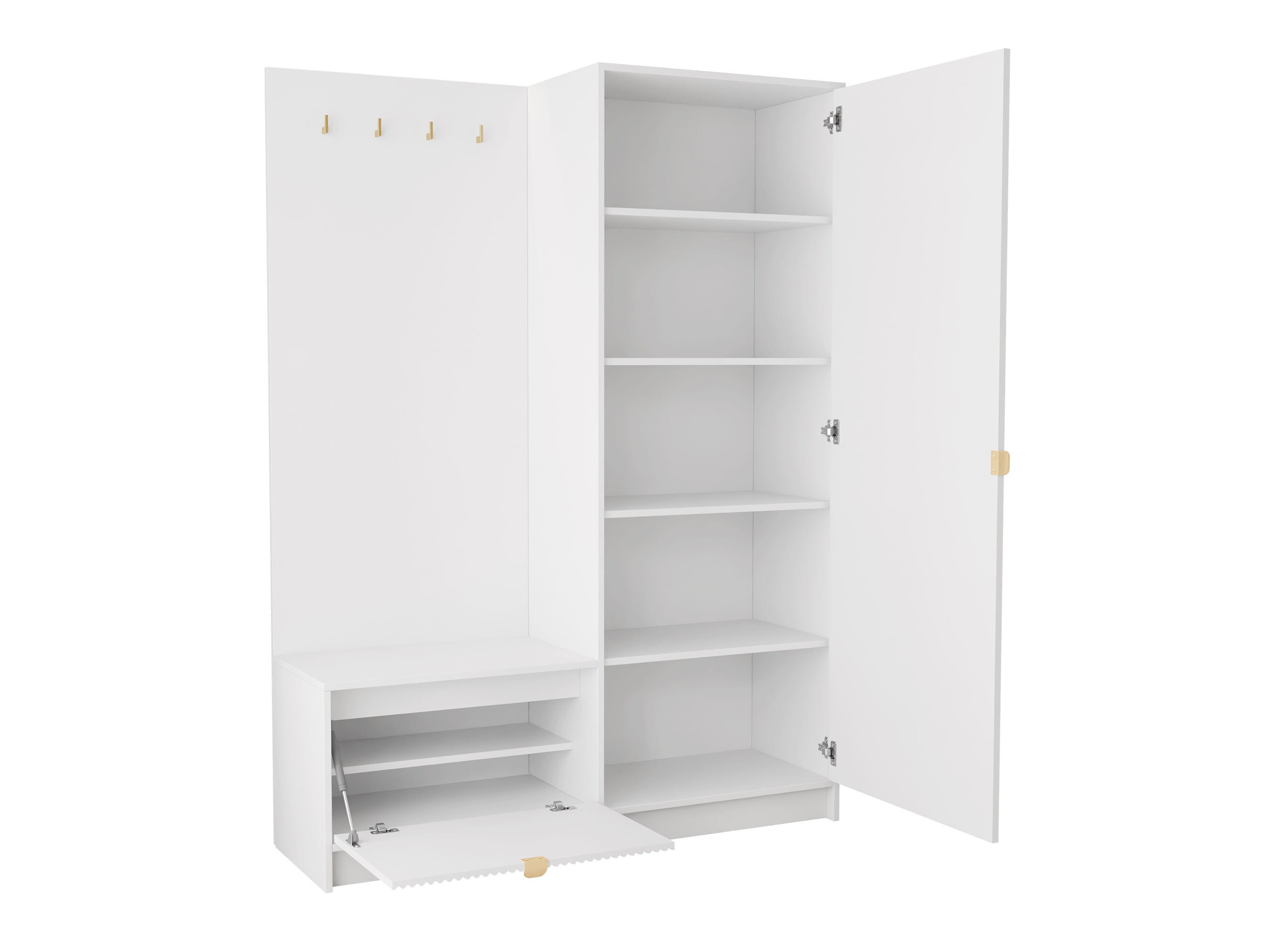 Set arredo da corridoio Comfivo Larmire 128 (Bianco)