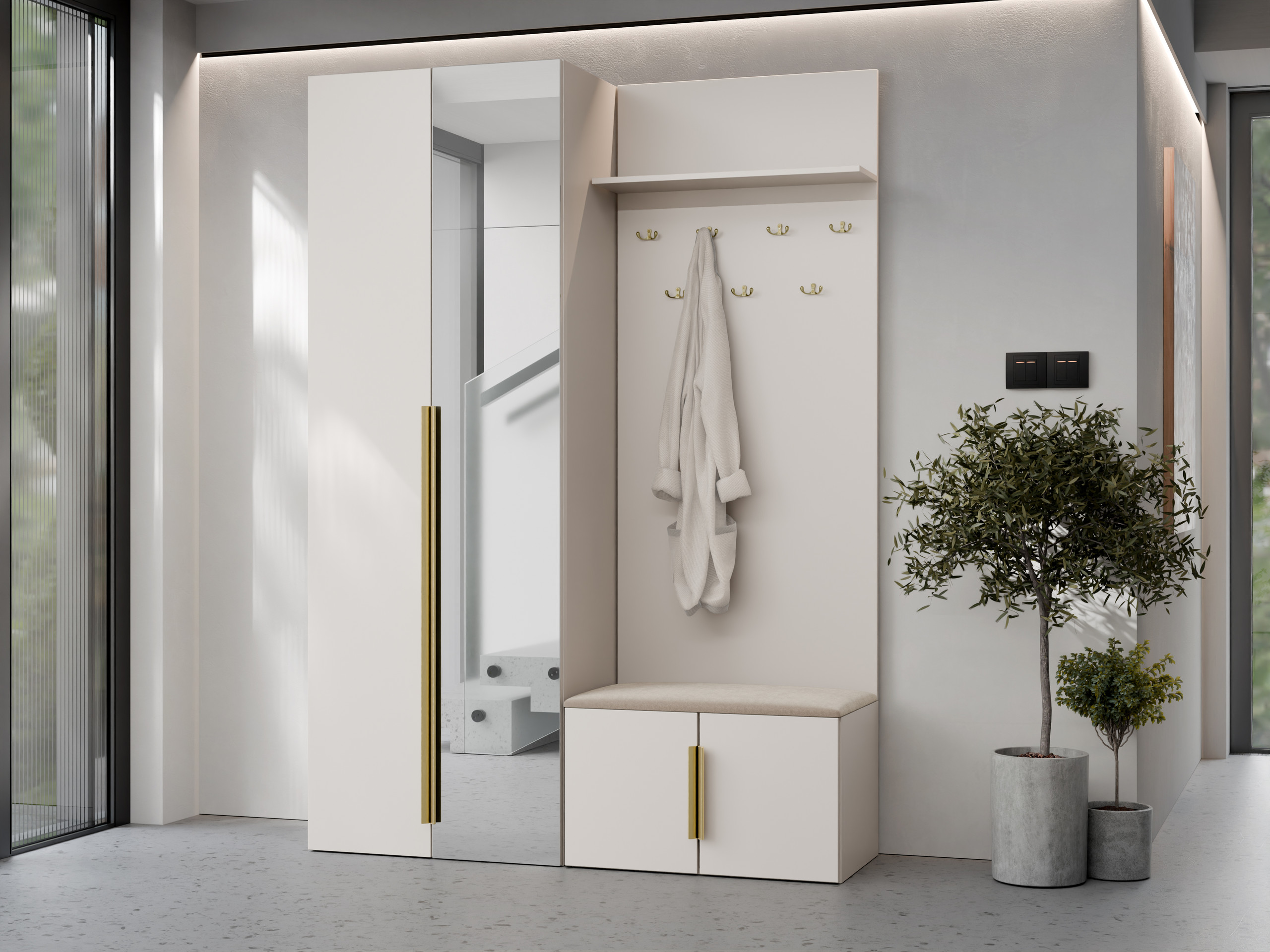Set arredo da corridoio Comfivo 583 (Beige)