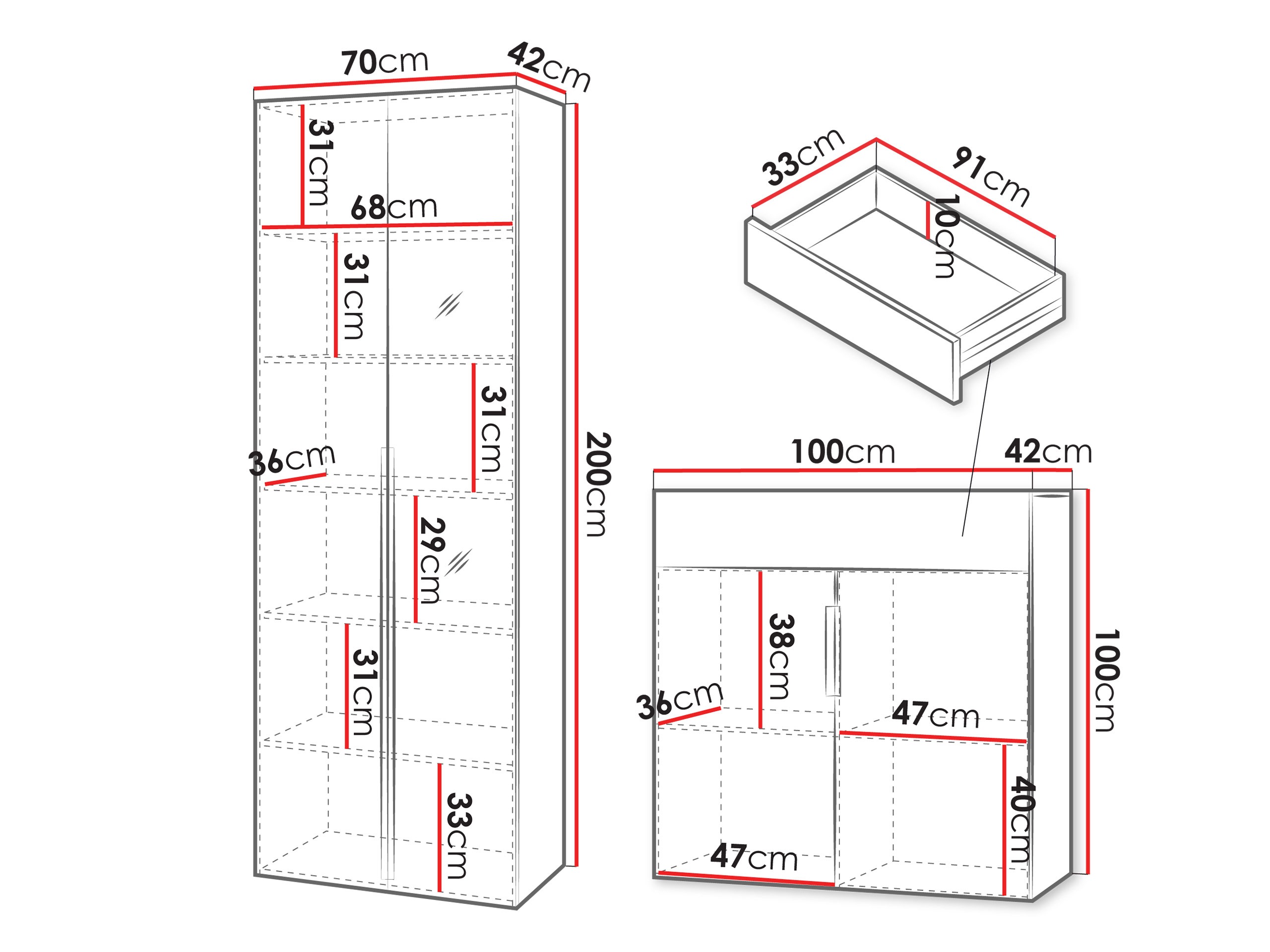 Set arredo da corridoio Comfivo Auditor II (Noce)