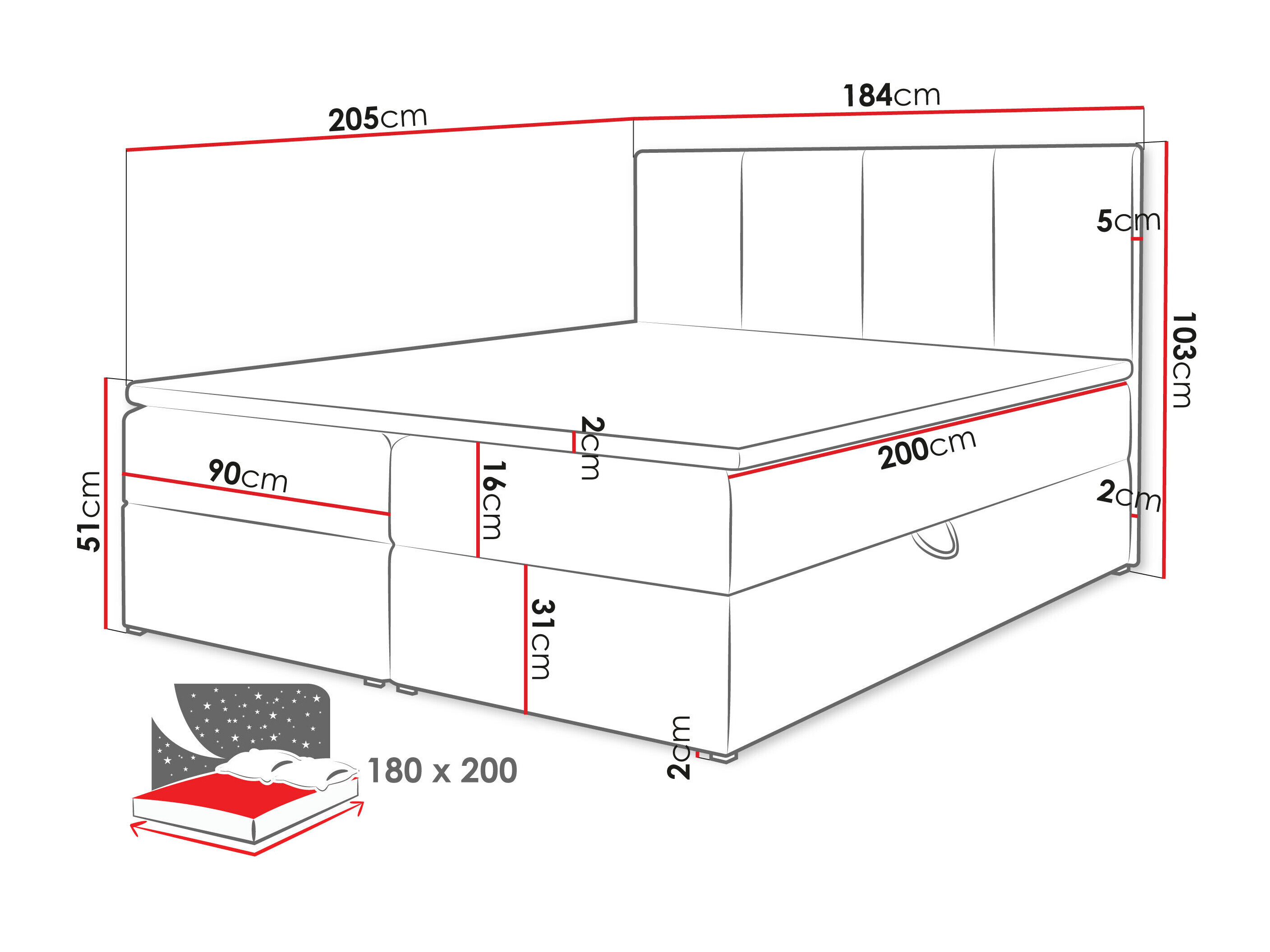 Letto continentale Oppidum (Polo 891)