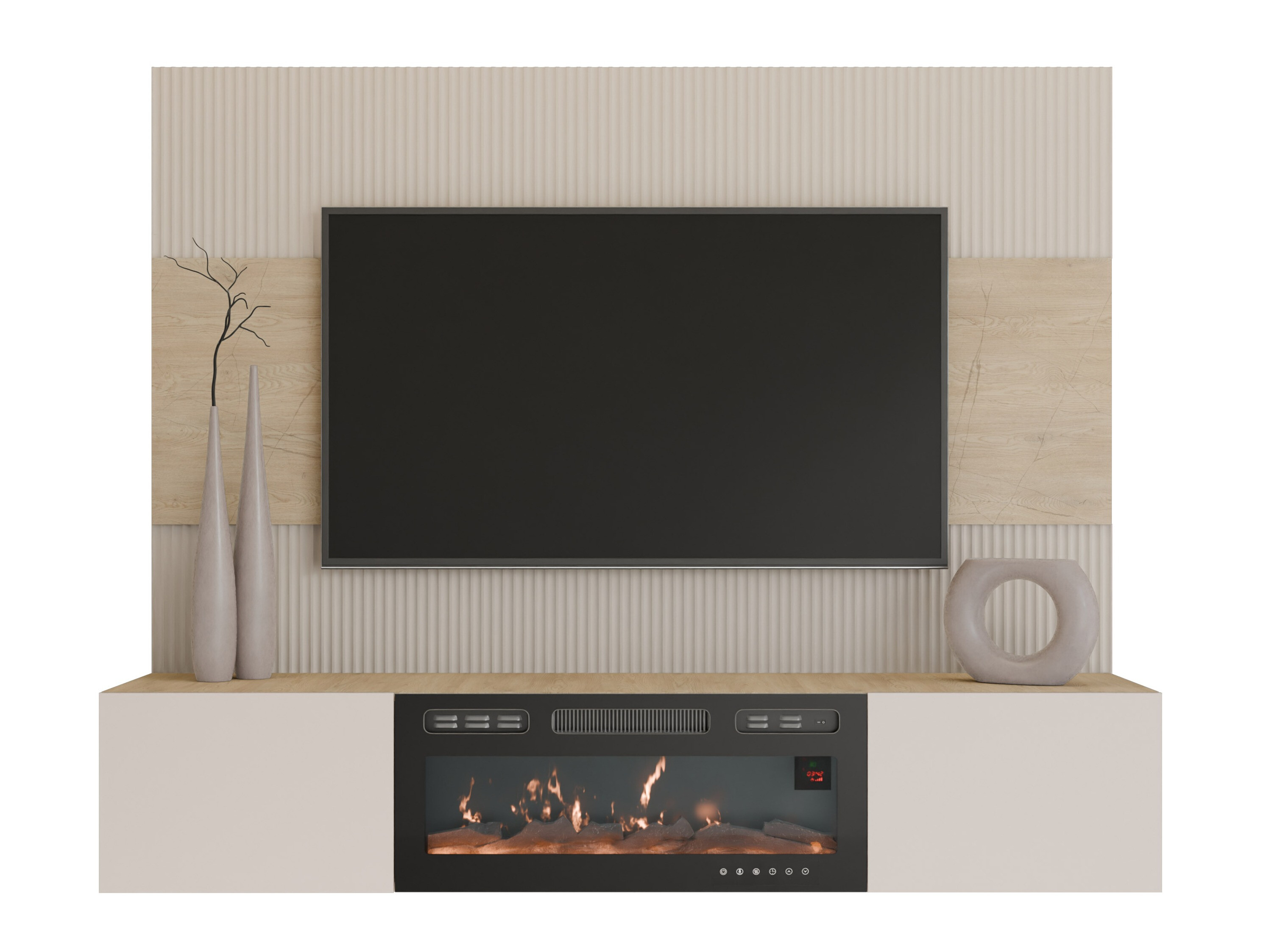 Parete attrezzata Comfivo Salix VII (Beige + Rovere cremona)