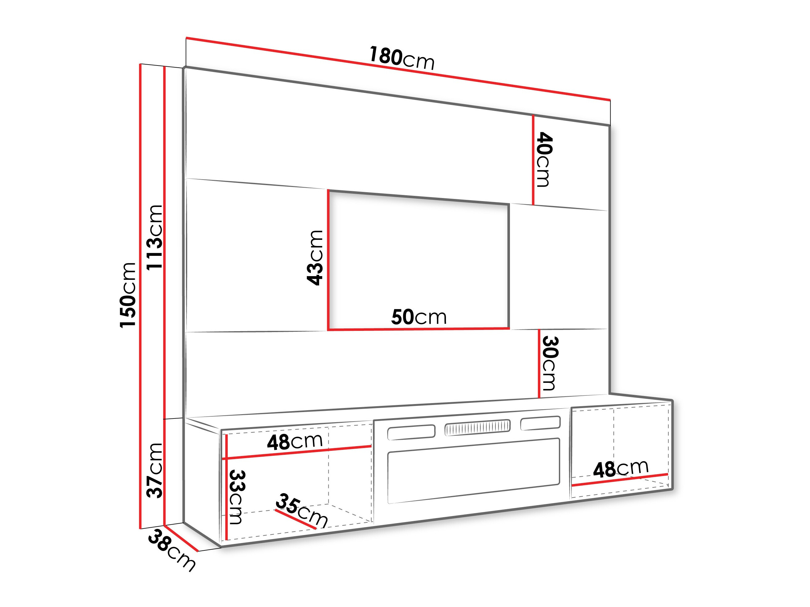 Parete attrezzata Comfivo Salix VII (Beige + Rovere cremona)