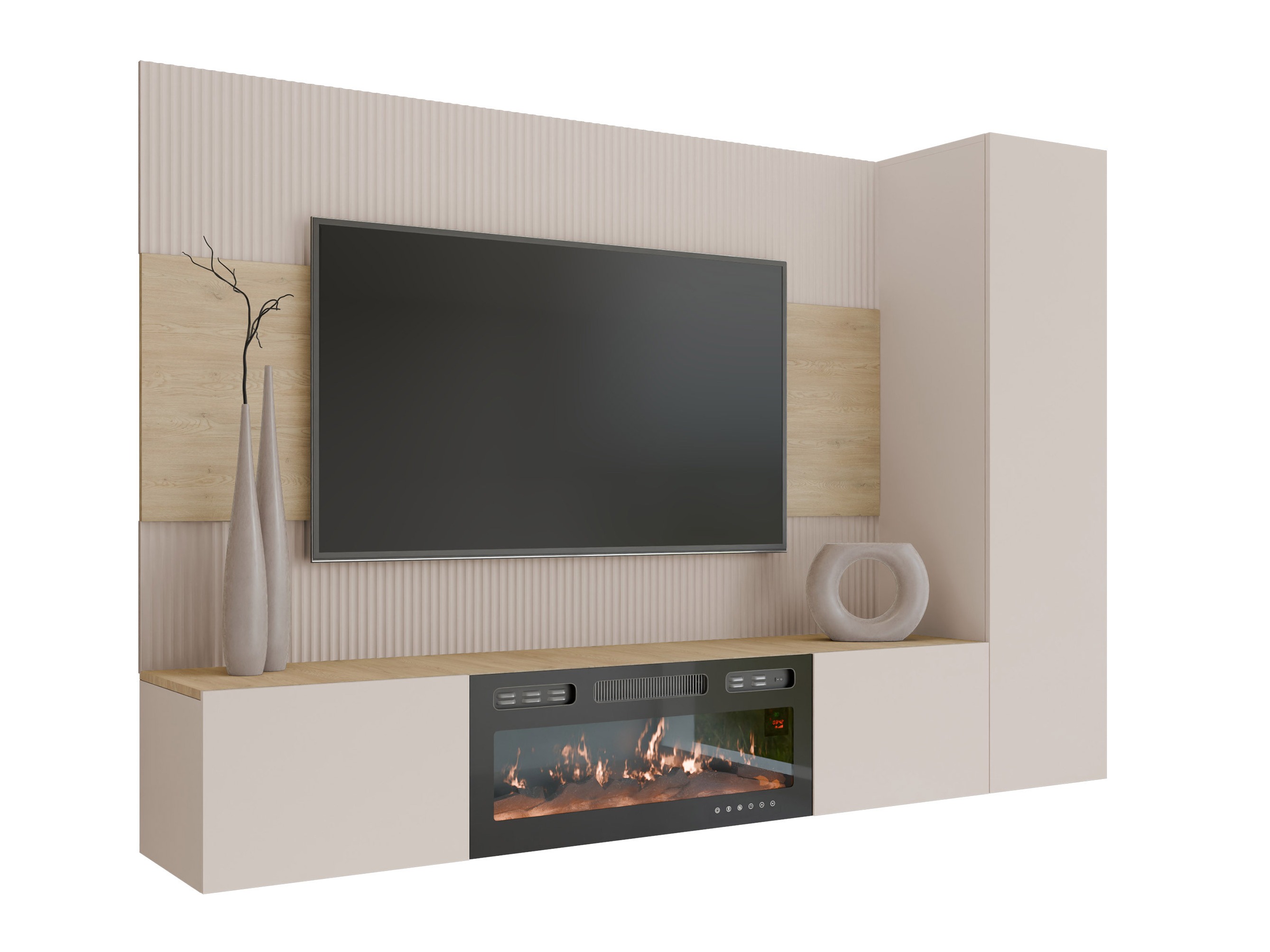 Parete attrezzata Comfivo Salix IX (Beige + Rovere cremona)