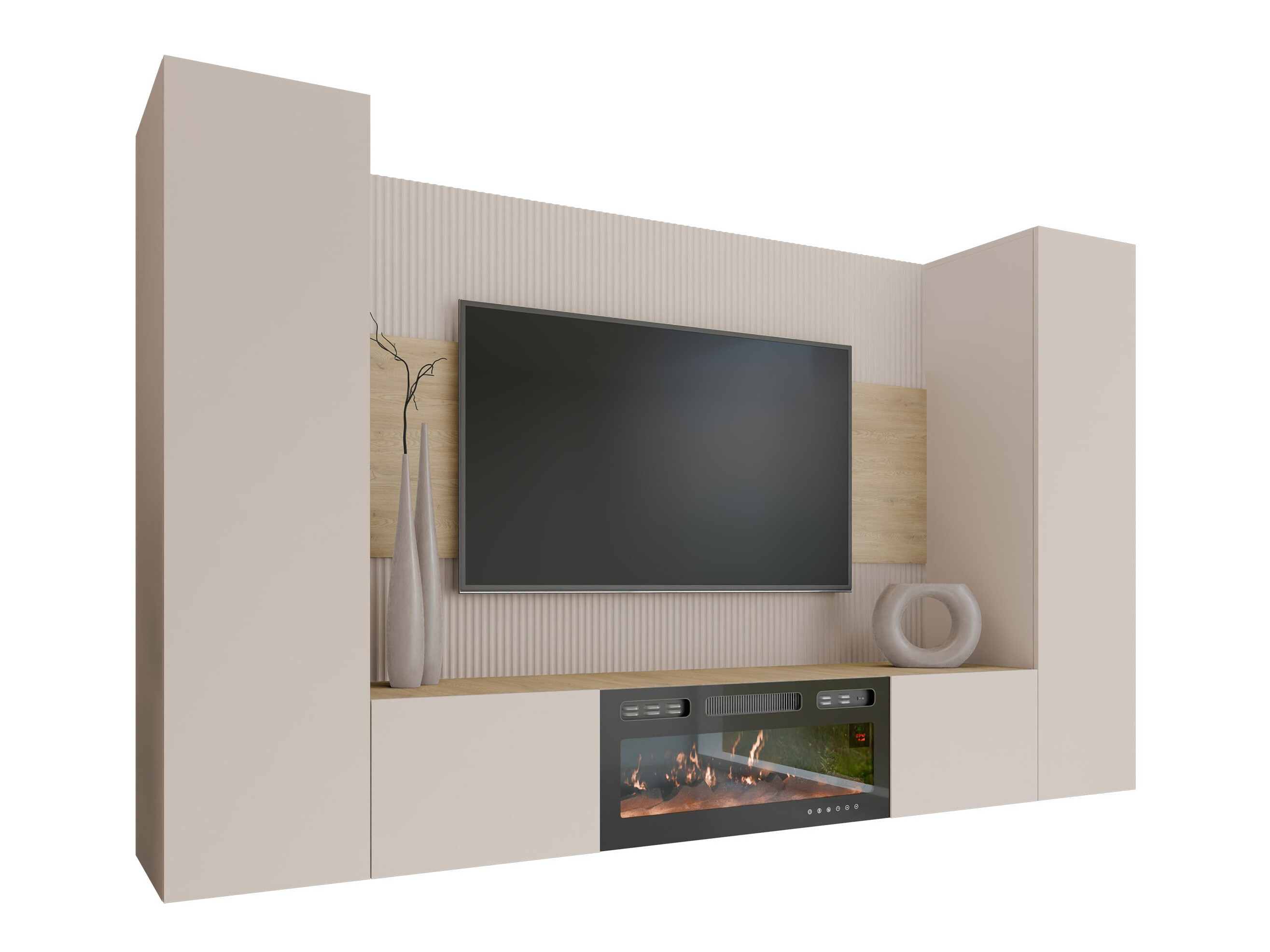 Parete attrezzata Comfivo Salix VIII (Beige + Rovere cremona)