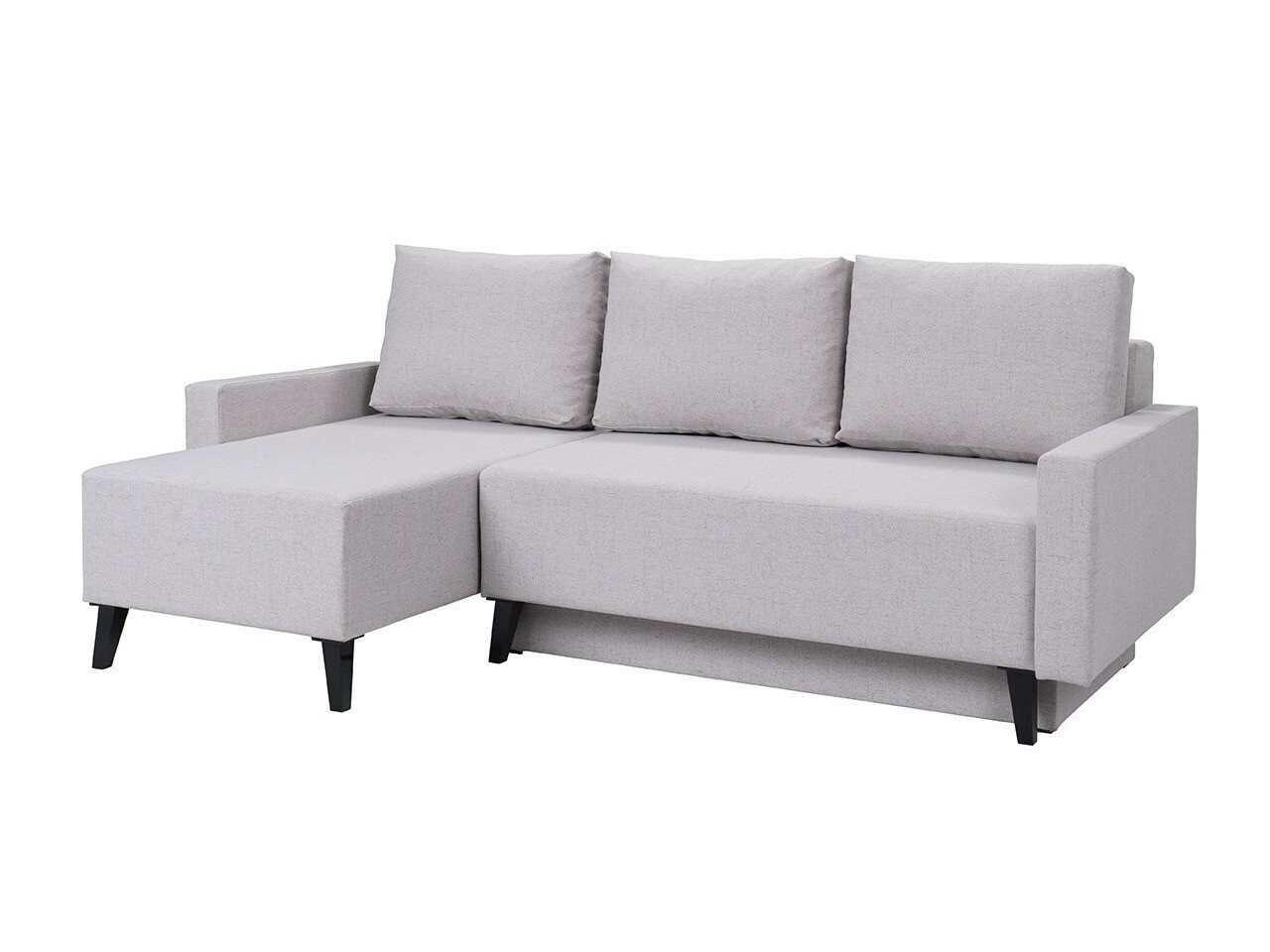 Divano angolare Delbene 130 (Aura 23 + Nero lucido)