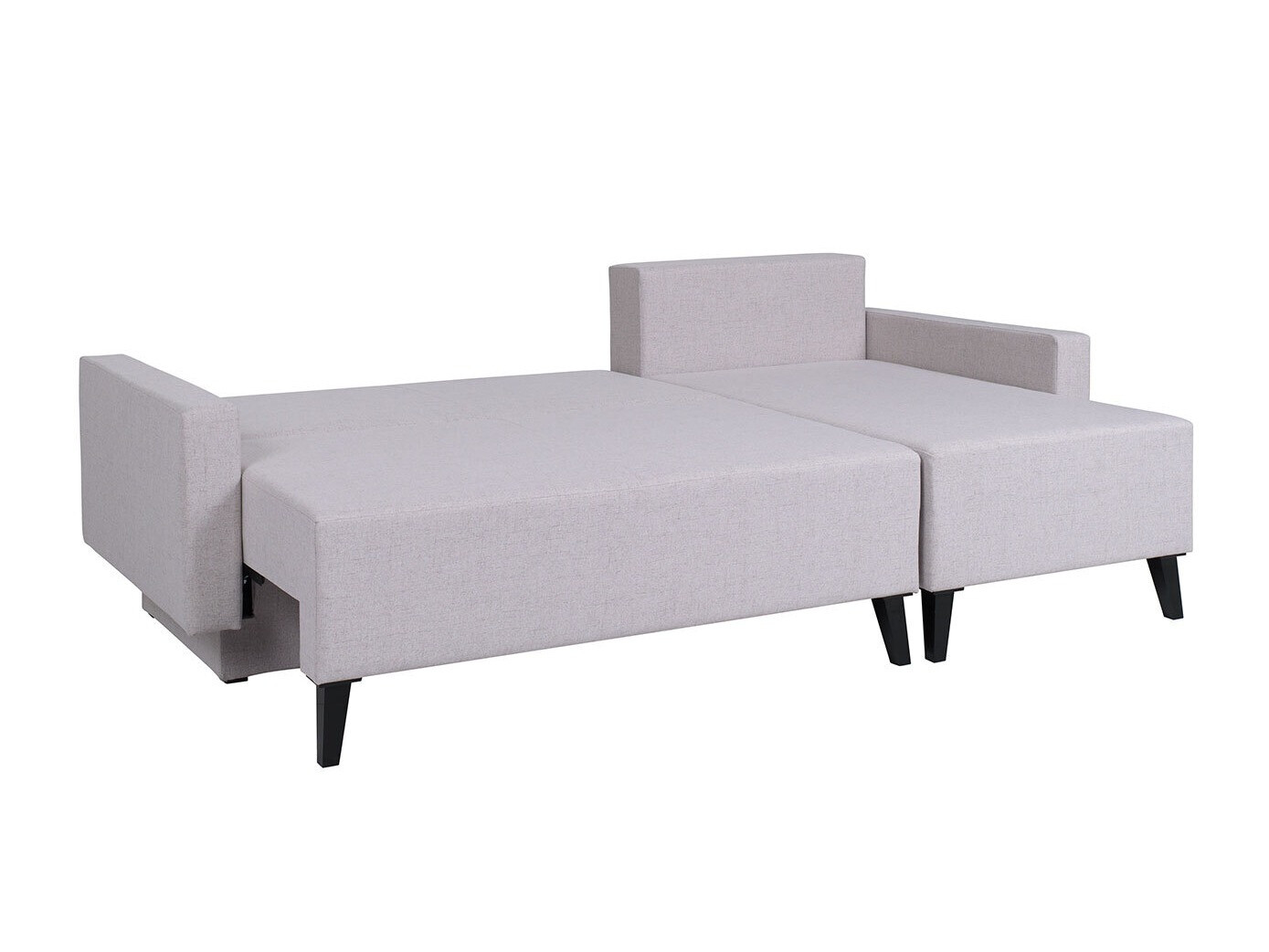 Divano angolare Delbene 130 (Aura 23 + Nero lucido)