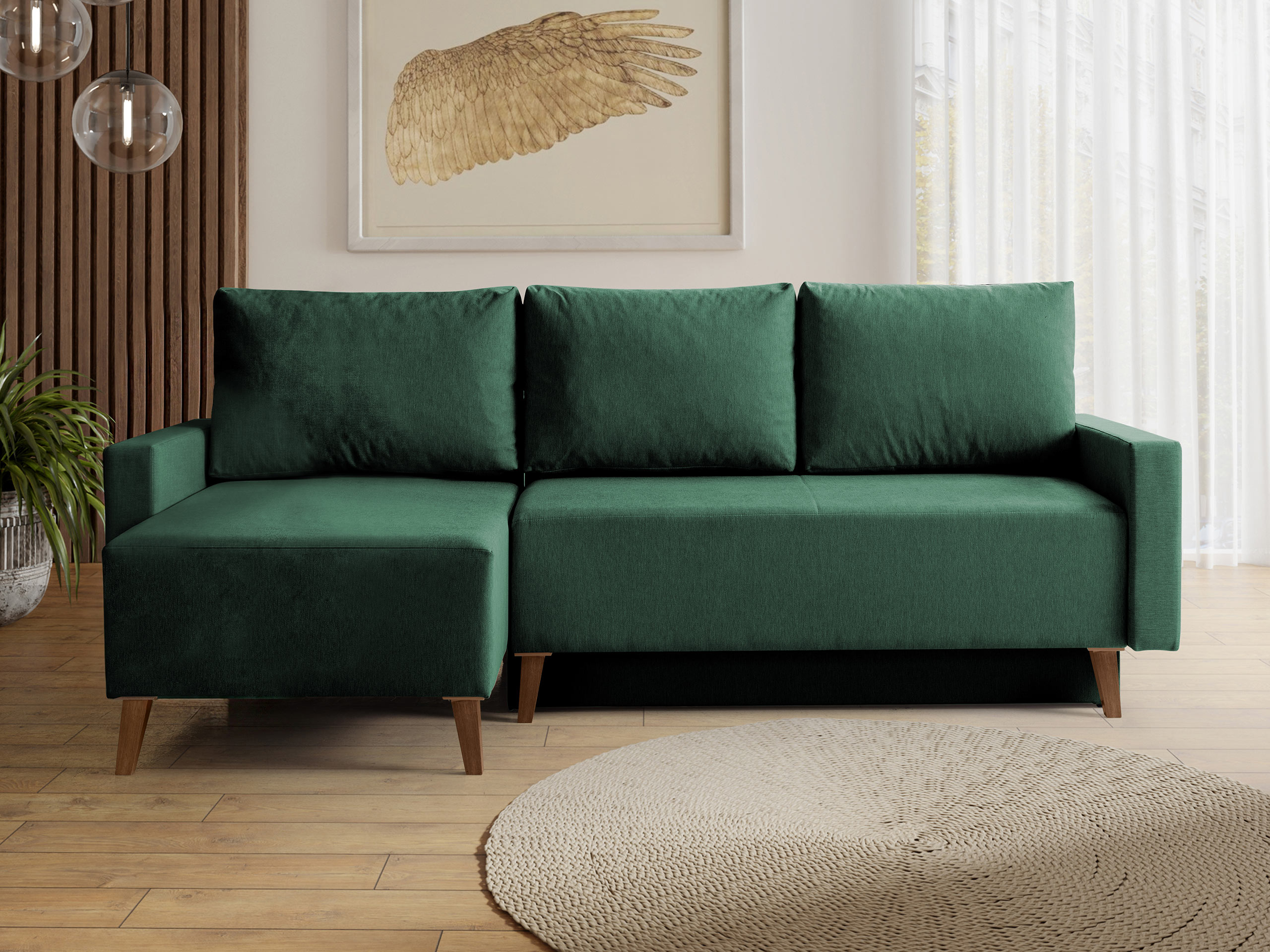 Divano angolare Delbene 130 (Verita 75 + Rovere scuro sanremo)