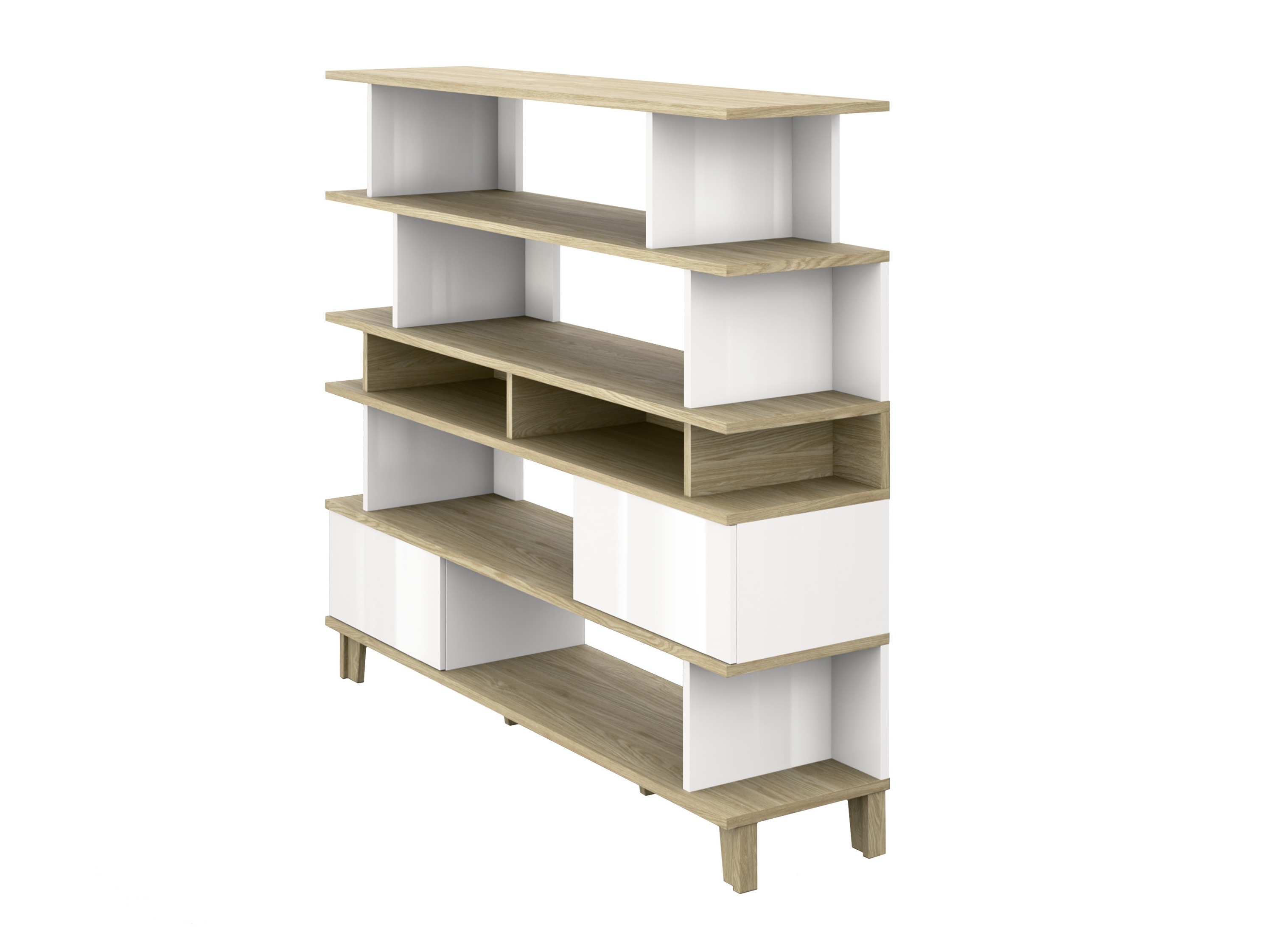 Scaffale Evarveru 104 (Bianco lucido)
