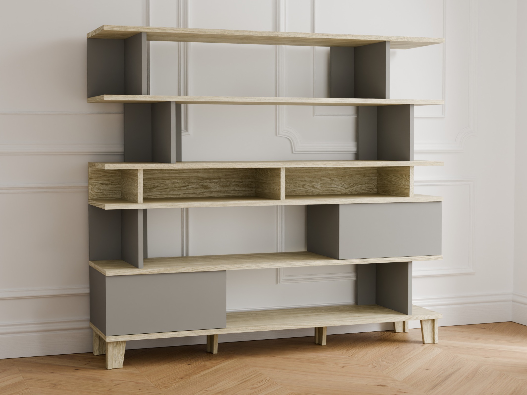 Scaffale Evarveru 104 (Grigio)