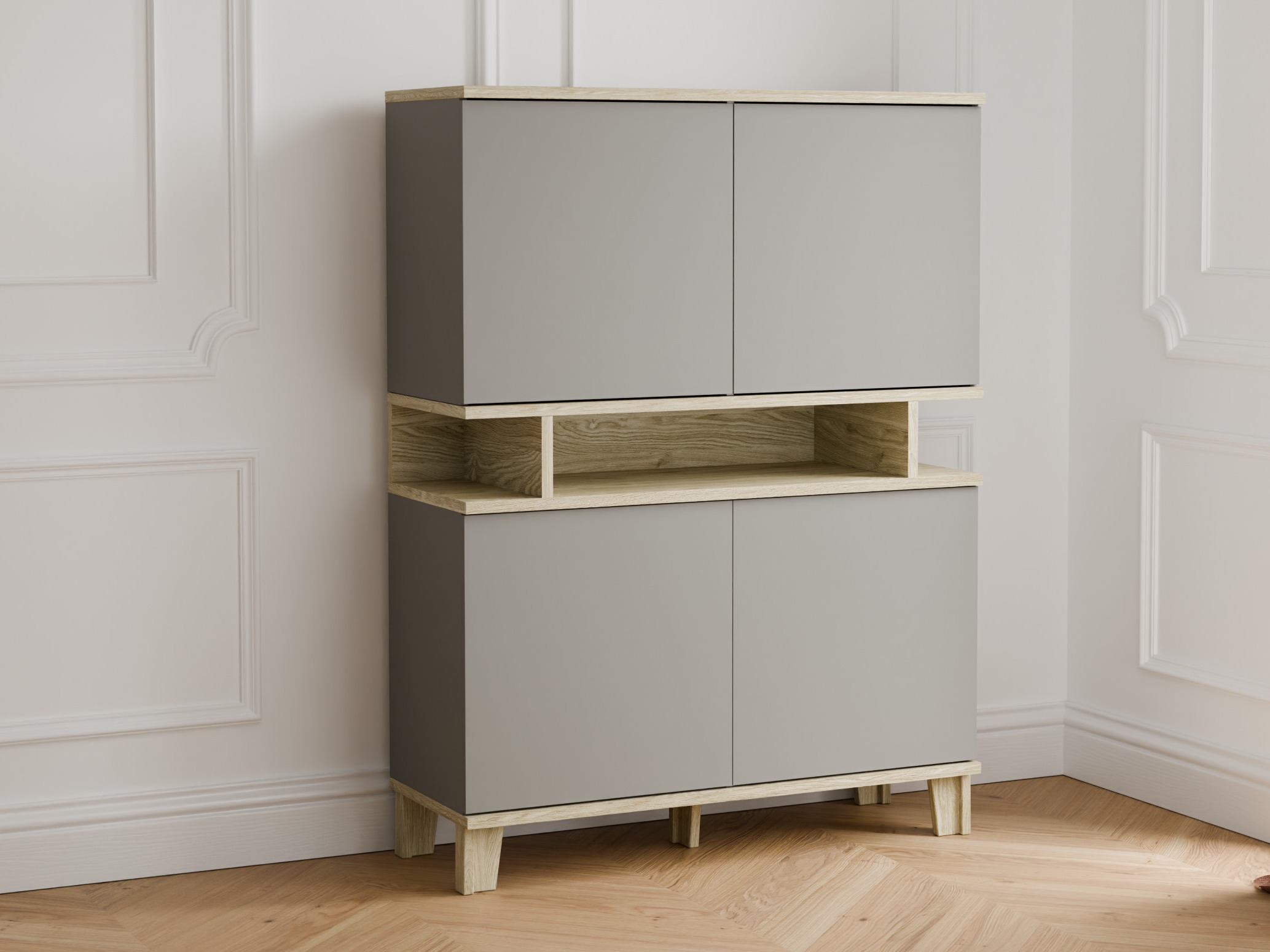 Scaffale Evarveru 106 (Grigio)