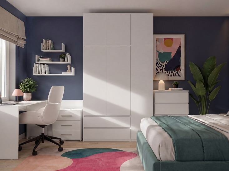 Armadio Elbvelu 135 (Bianco)
