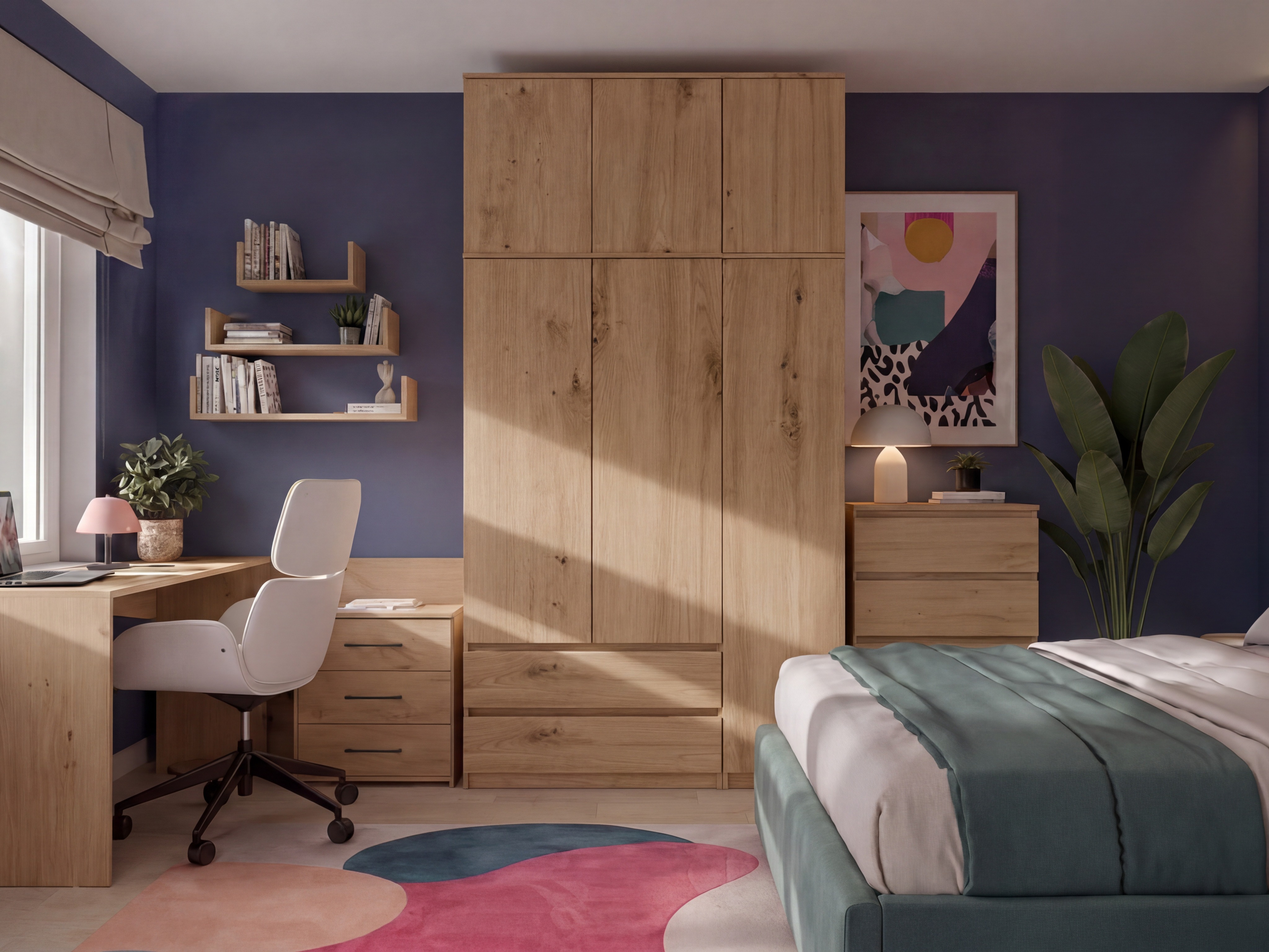 Armadio Elbvelu 135 (Rovere Artisan)