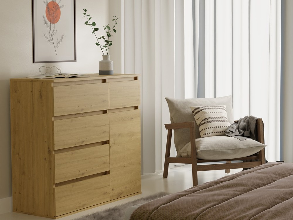 Cassettiera Elbvelu 136 (Rovere Artisan)