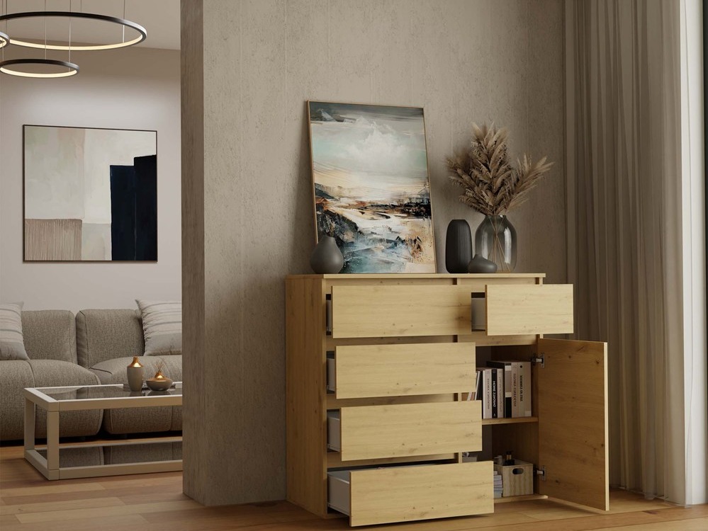 Cassettiera Elbvelu 136 (Rovere Artisan)
