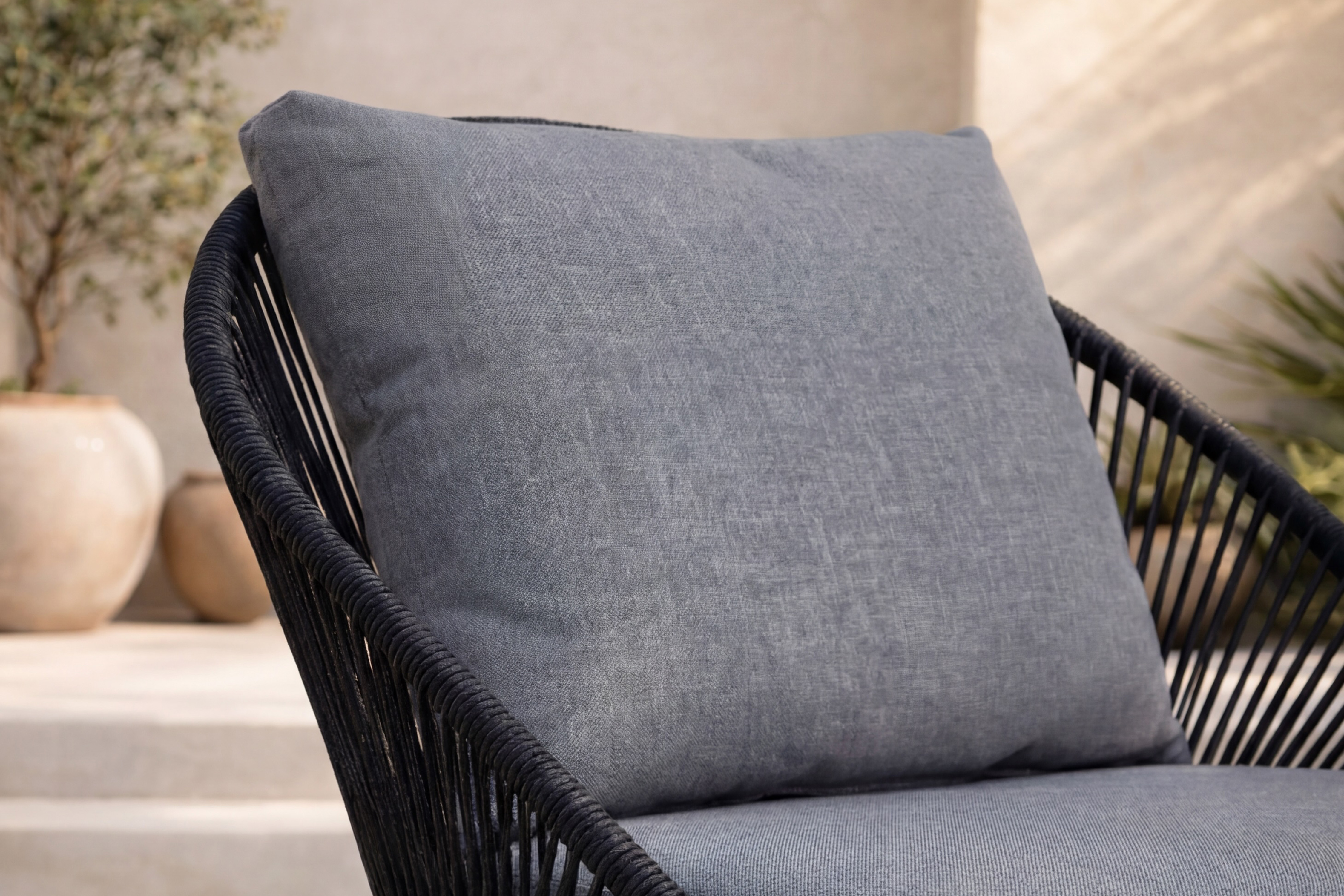 Poltrona da esterno Dallas 1079 (Nero + Grigio)