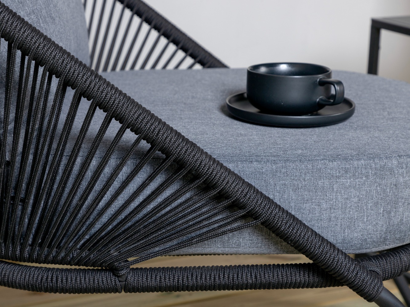 Poltrona da esterno Dallas 1079 (Nero + Grigio)