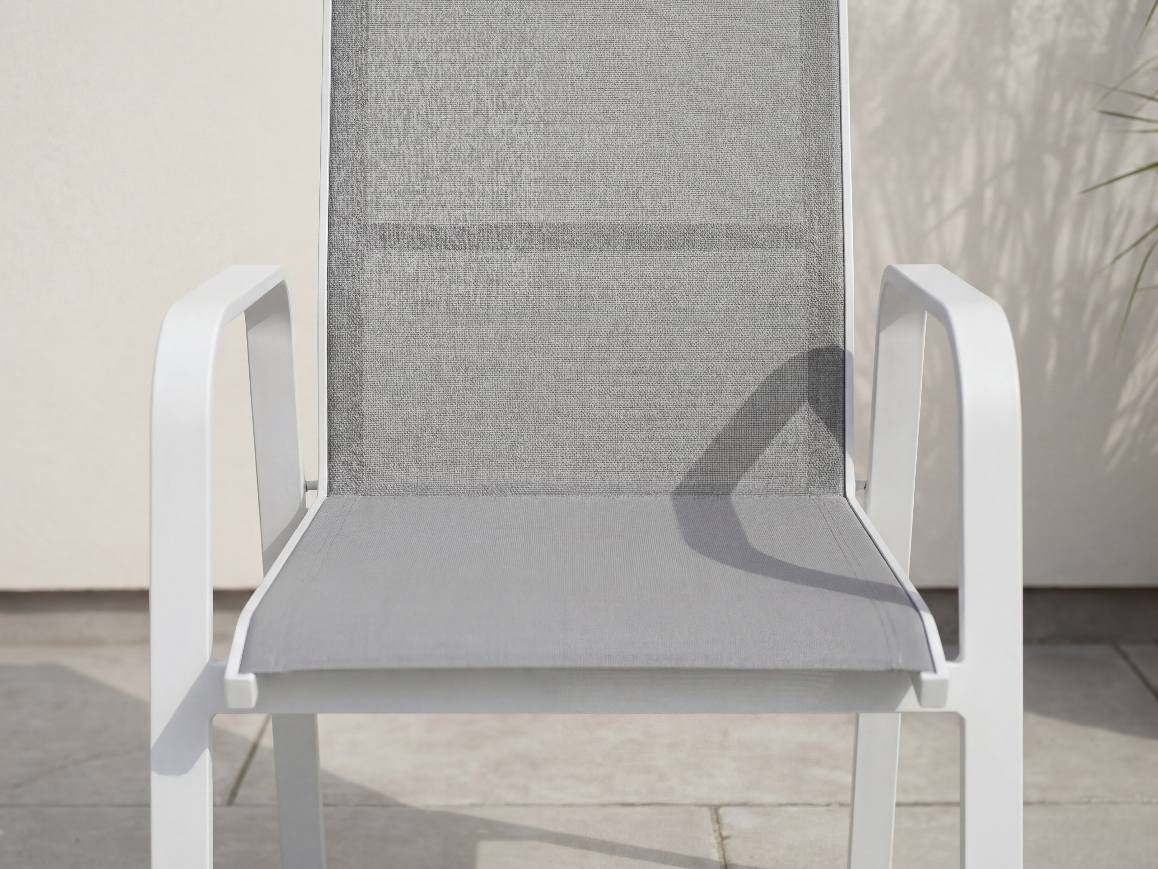 Sedia per esterni Dallas 2776 (Bianco + Grigio)